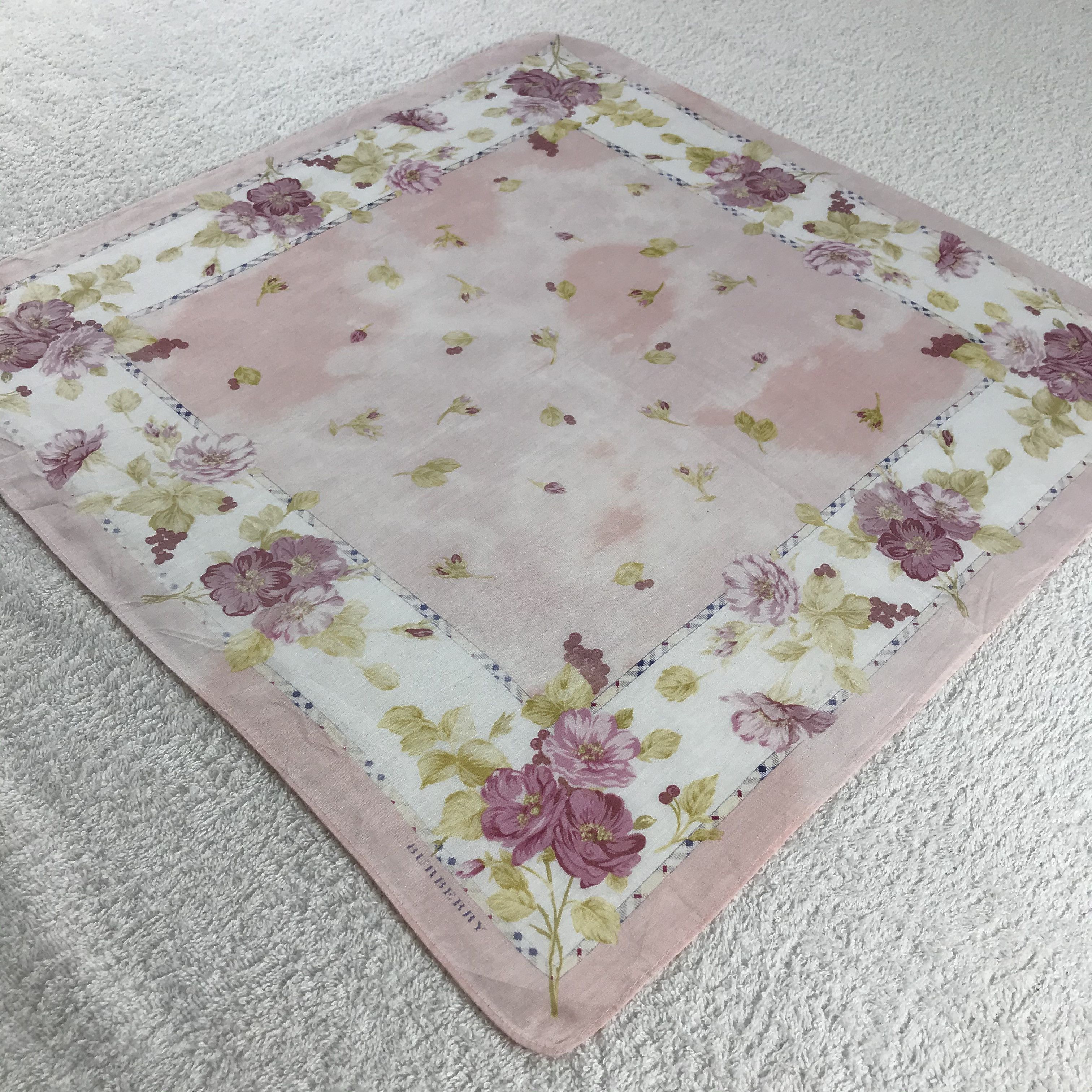 Burberry × Vintage Burberry Bandana / Handkerchief / Neckerchief - S067 Size ONE SIZE - 2 Thumbnail