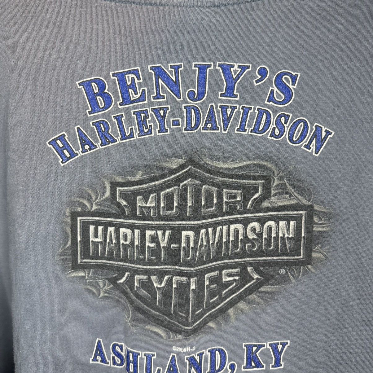 Harley Davidson Vintage Flames Skull Ashland Kentucky T Shirt Size US XXL / EU 58 / 5 - 6 Thumbnail
