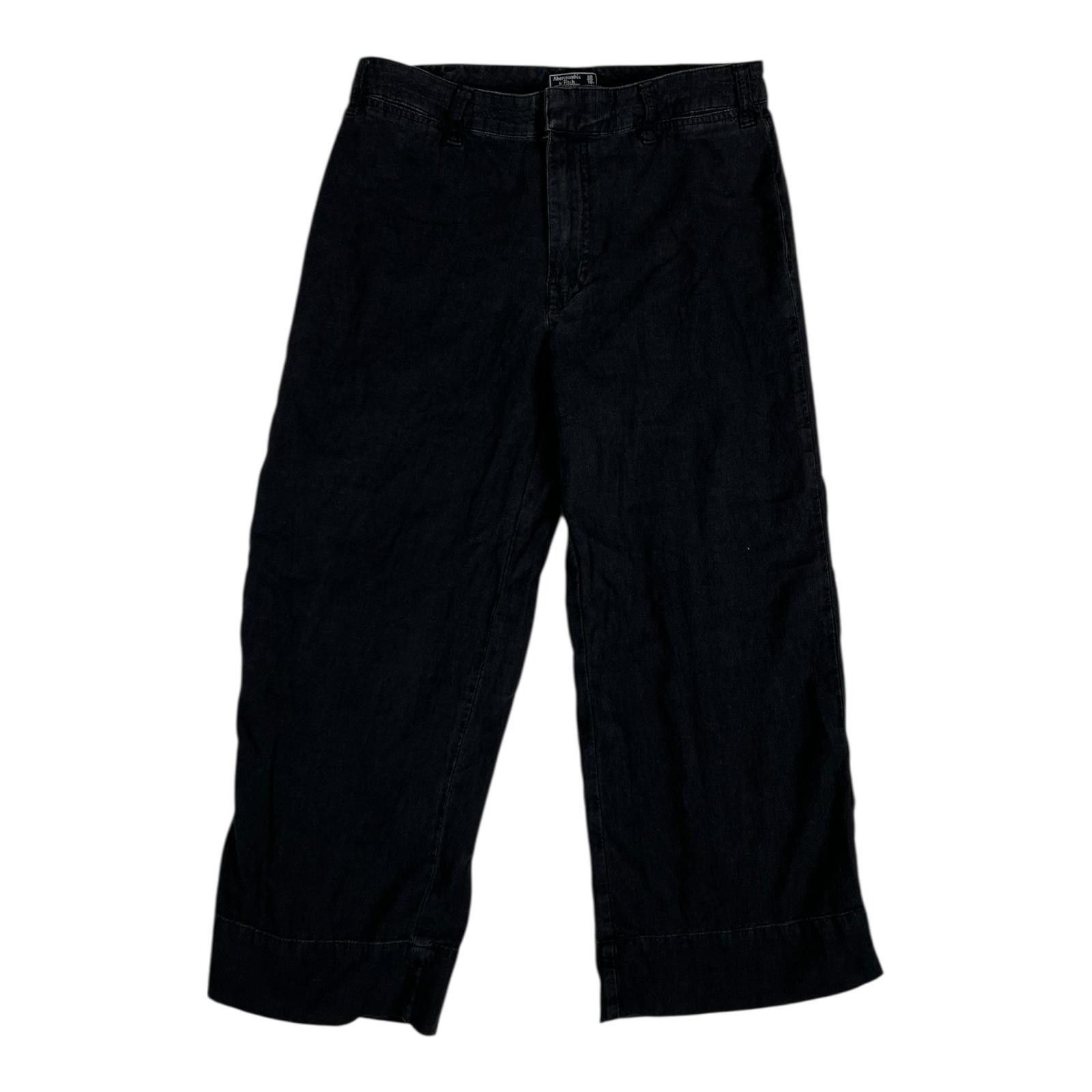 Abercrombie & Fitch Abercrombie & Fitch Pants Womens 10 Black Annie High Rise Wi Size 30" / US 8 / IT 44 - 1 Thumbnail