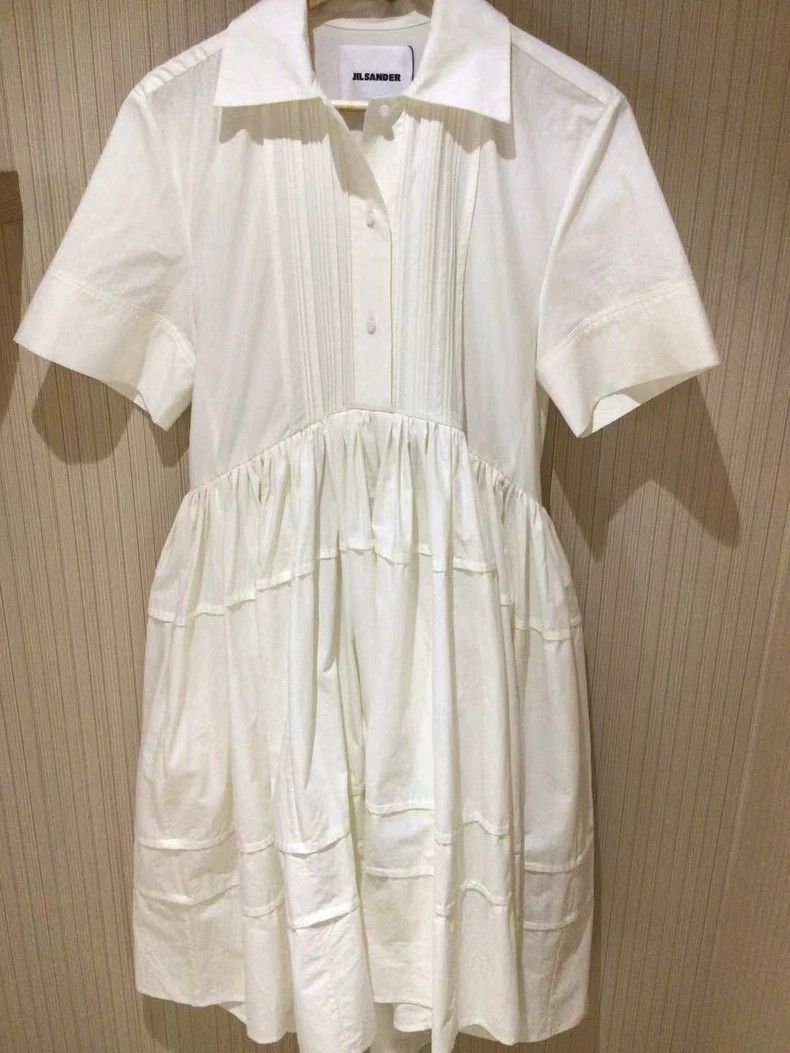 Jil Sander size 32 Pure white dress