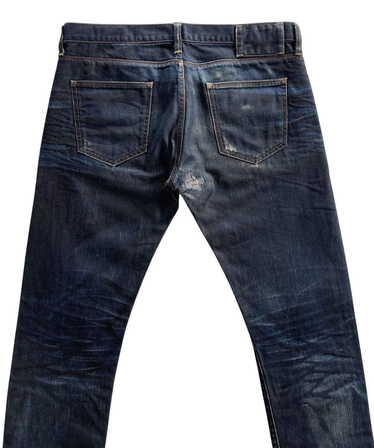 Vintage Ring Milano Distressed Waxed Denim Size US 33 - 6 Thumbnail