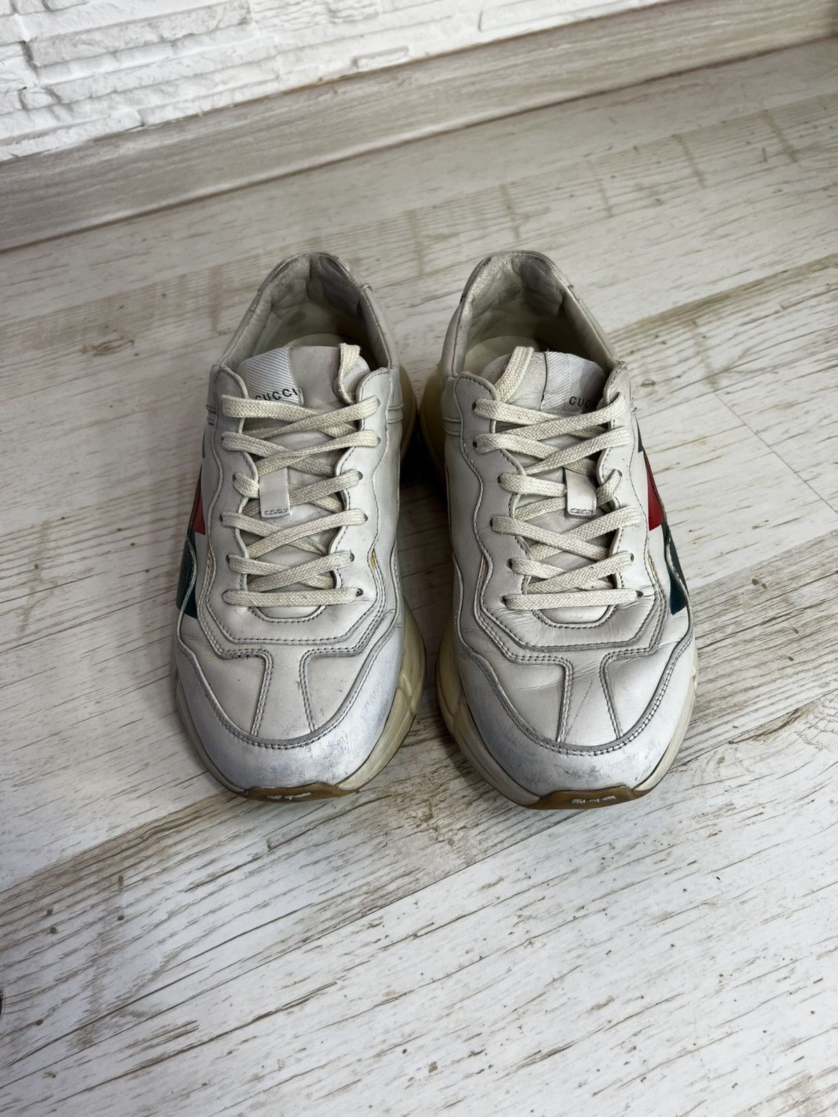 Gucci Gucci Rhyton 523535 Sneakers Chunky Leather Sneakers Size6.5 Size US 6.5 / EU 39-40 - 4 Thumbnail