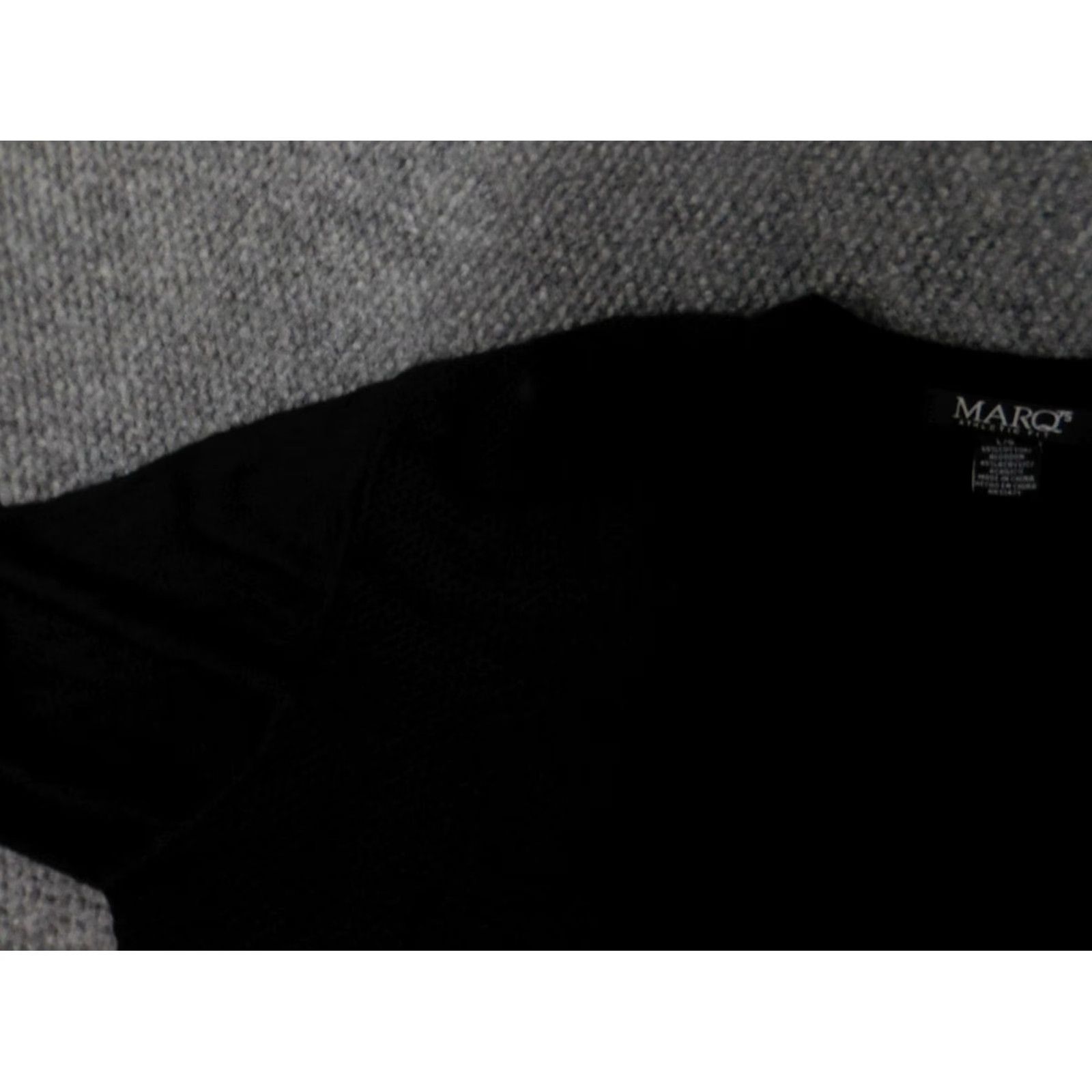 Vintage Marq75 Mens Sweater L black V-Neck Pullover Athletic Fit Elbow Patch Knit Shirt Size US L / EU 52-54 / 3 - 6 Thumbnail