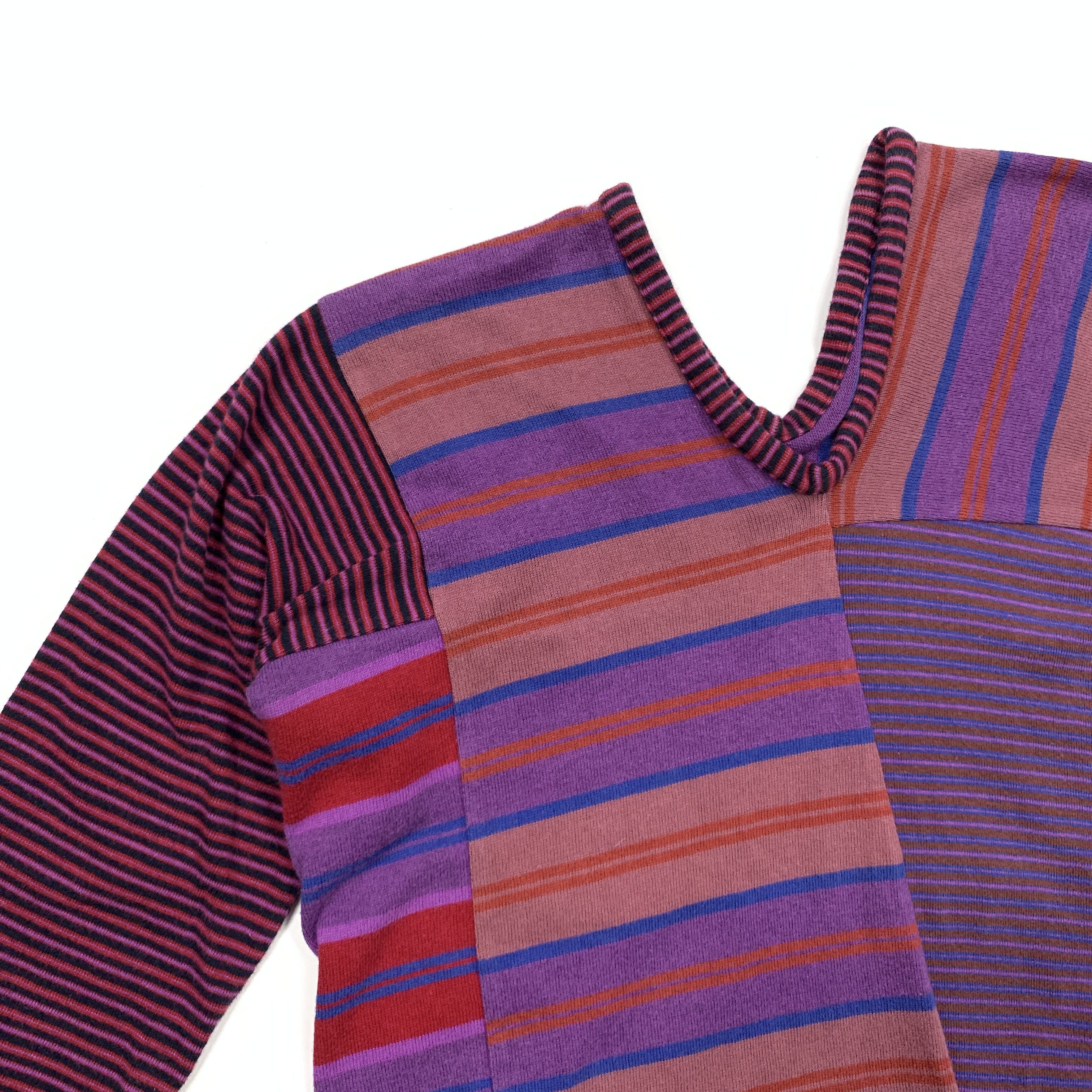 Comme des Garcons × Tricot Comme des Garcons 2004 Patchwork Punk Shirt Size S / US 4 / IT 40 - 2 Thumbnail