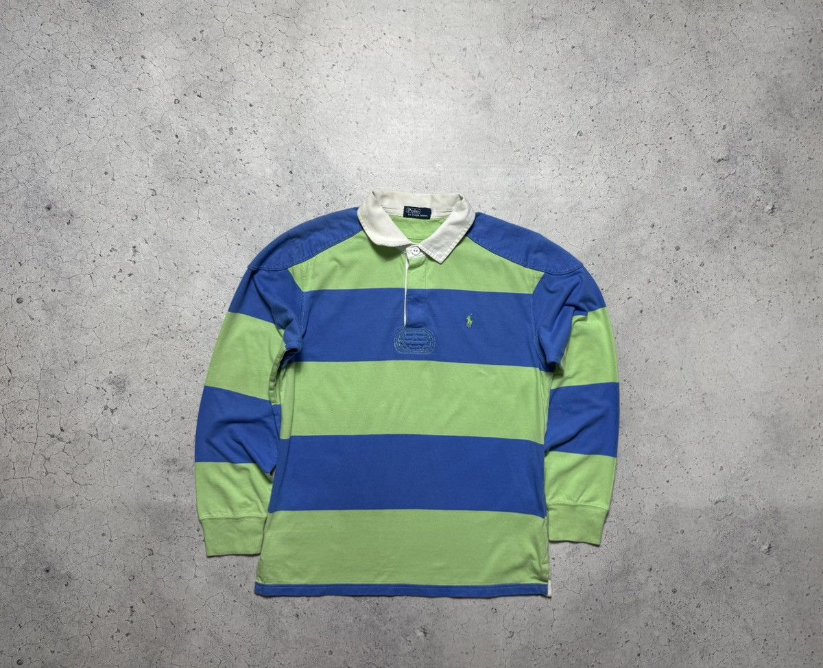 Polo Ralph Lauren Polo Ralph Lauren Vintage Rugby Sweatshirt Striped Y2K PRL Size US S / EU 44-46 / 1 - 1 Thumbnail