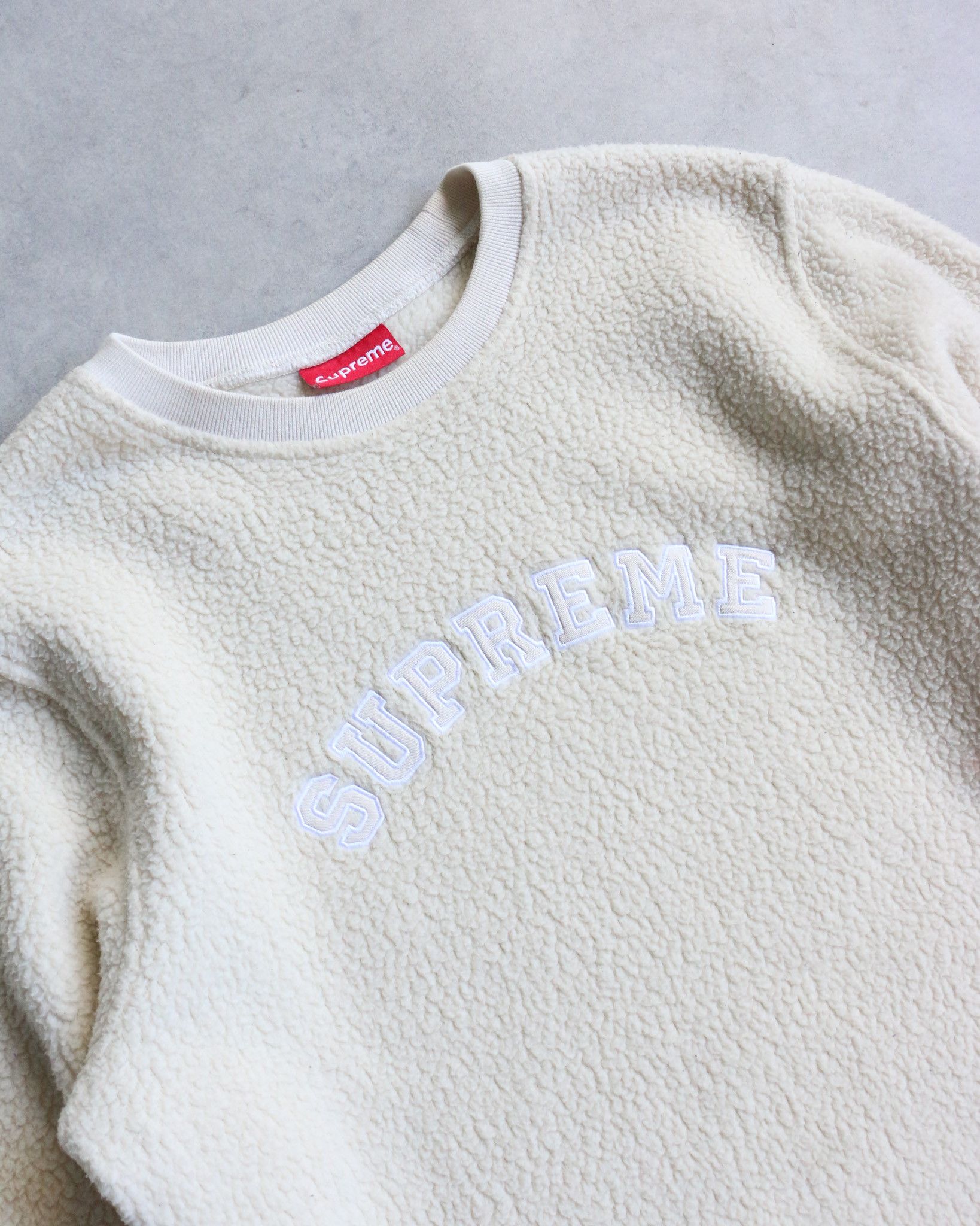 Supreme Supreme Polar Tech Fleece Arc Crewneck Natural Size US XL / EU 56 / 4 - 2 Thumbnail