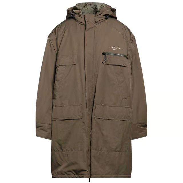 Off-White o1y0225 Coat in Military Green Size US M / EU 48-50 / 2 - 1 Thumbnail