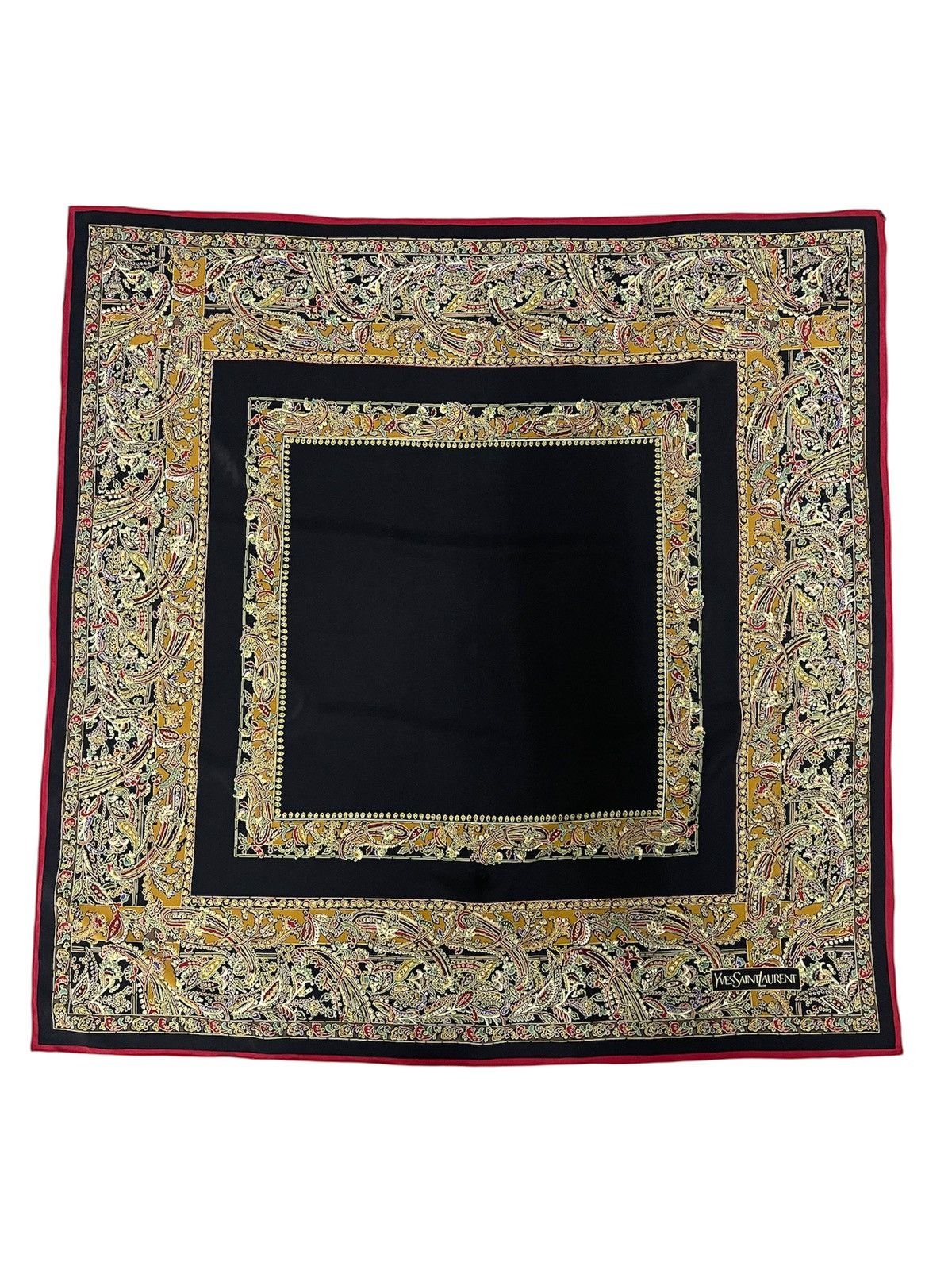 Yves Saint Laurent YSL jaquared silk scarves 80cm x 80cm Size ONE SIZE - 2 Thumbnail
