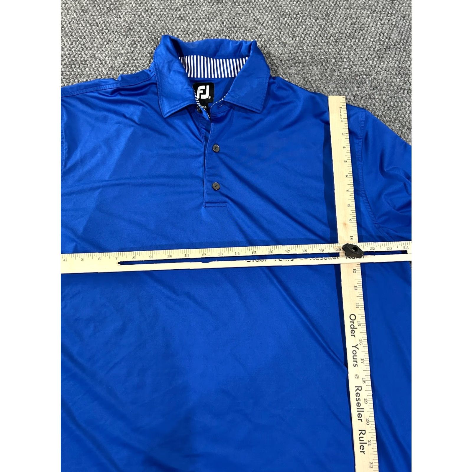 Footjoy FootJoy Polo Shirt Mens XL Blue Striped Embroidered Logo Golf Short Sleeve Collared Jeans? Size US XL / EU 56 / 4 - 4 Thumbnail
