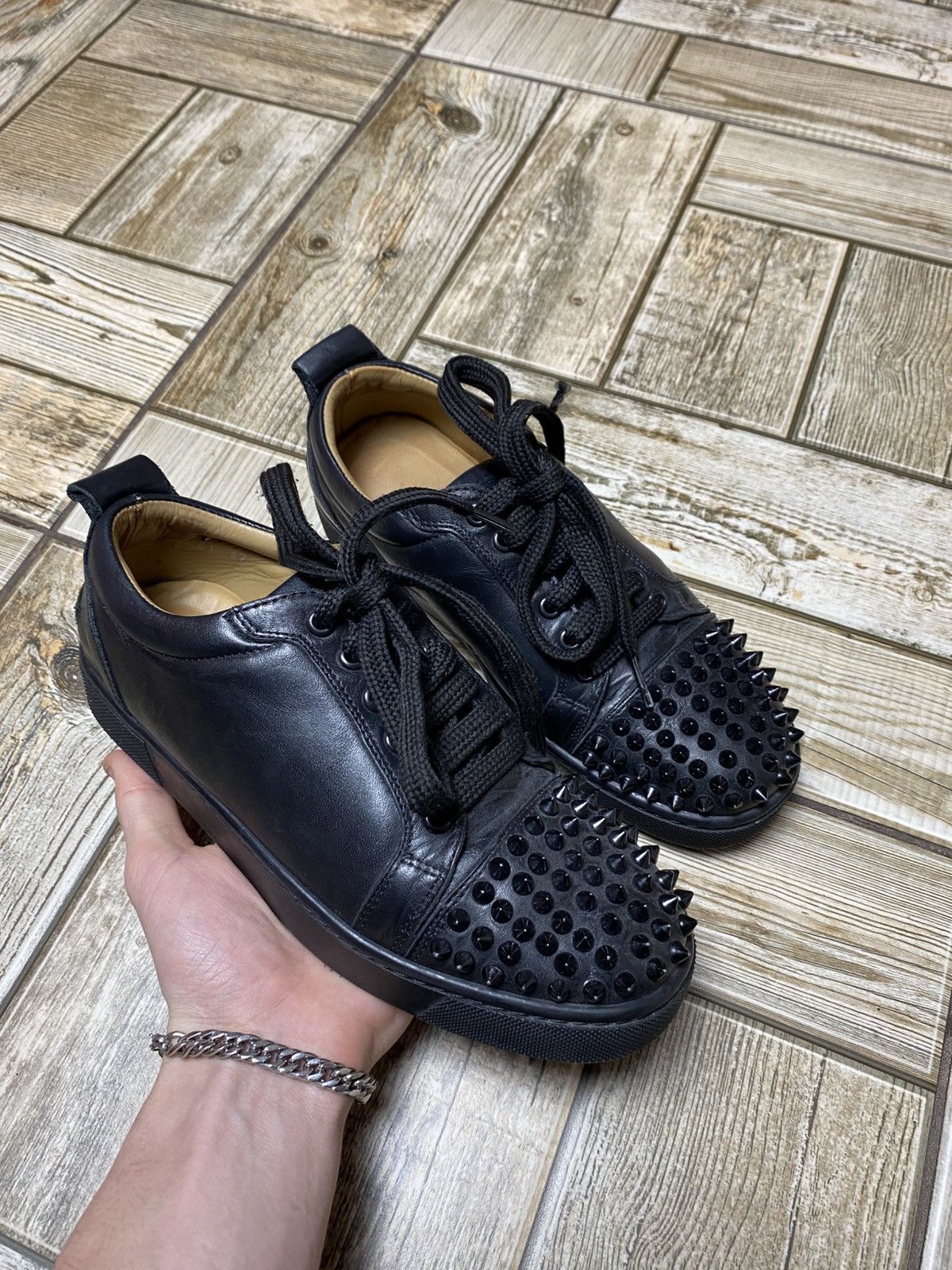 Christian Louboutin Christian louboutin sneakers black leather us7 Size US 7 / IT 37 - 1 Thumbnail