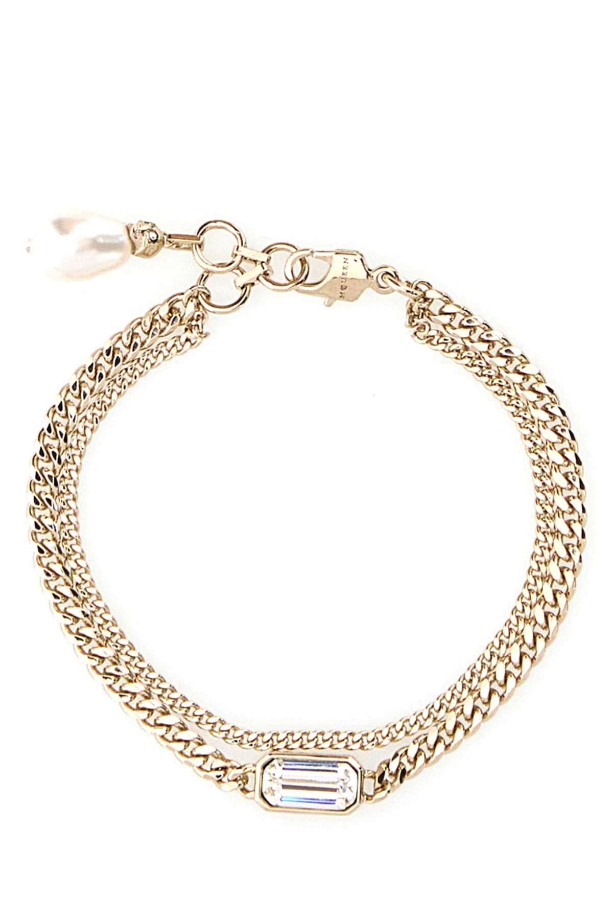 Alexander McQueen Platinum Metal Skull Bracelet Size ONE SIZE - 1 Thumbnail