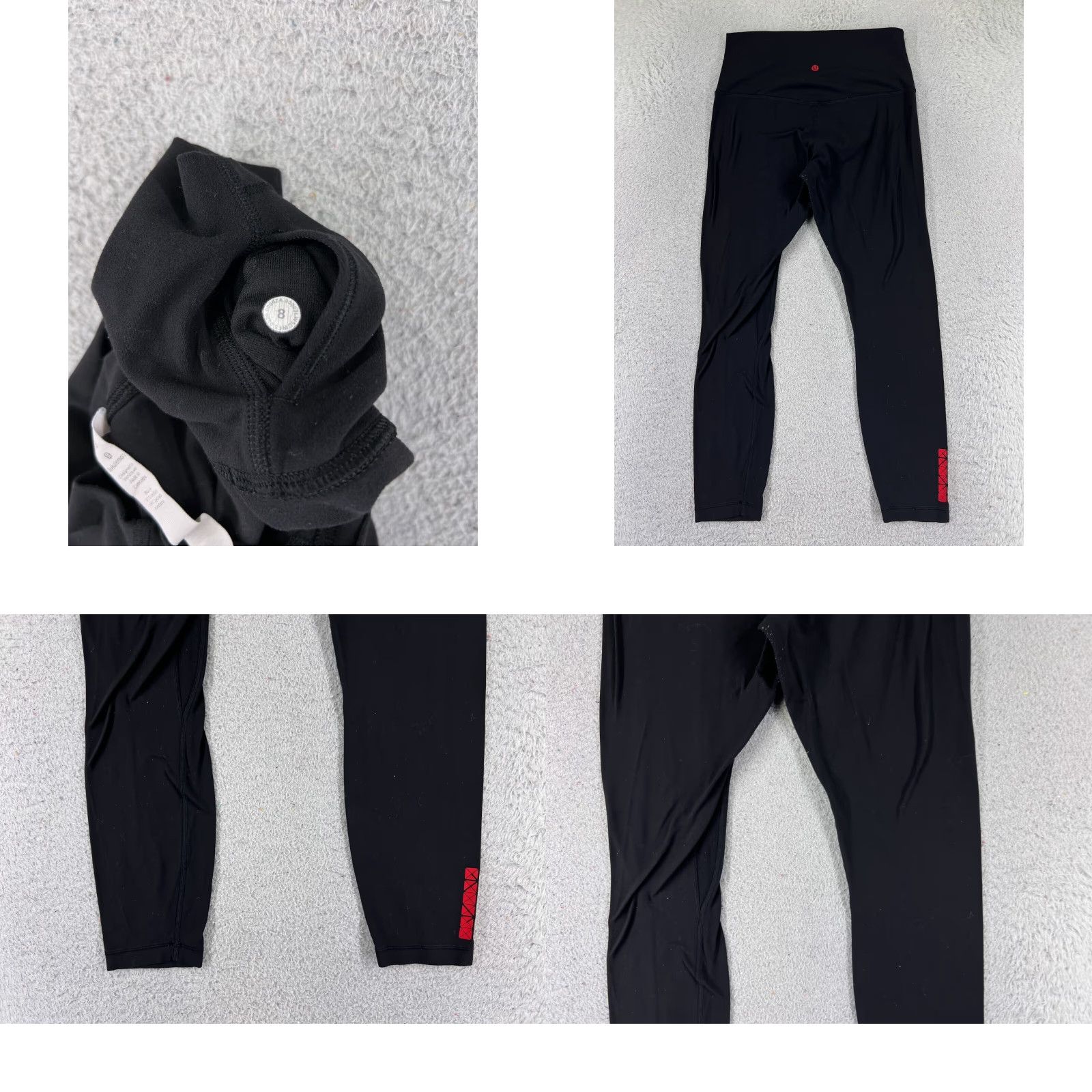 Lululemon Lululemon Pants Womens 8 Black Cropped Nylon Blend Yoga Gym Workout Athleisure Straight Leg 25in Inseam Womens Size 30" / US 8 / IT 44 - 9 Thumbnail