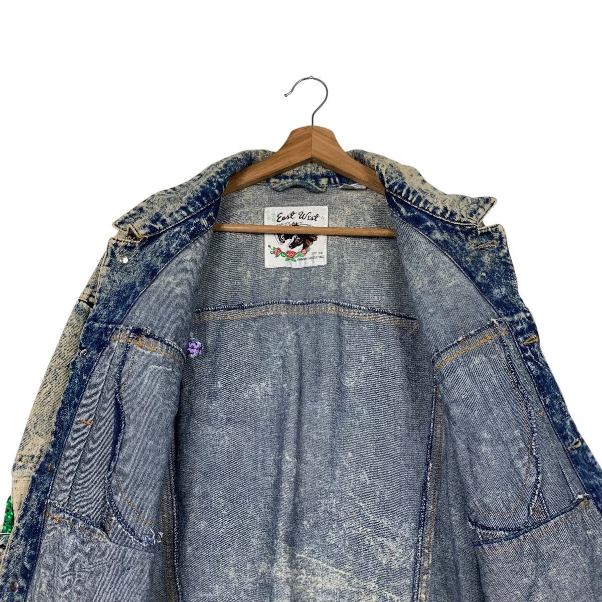 Japanese Brand EAST WEST by Panda Group Stone Wash Denim Jacket #2185-C97 Size US M / EU 48-50 / 2 - 12 Thumbnail
