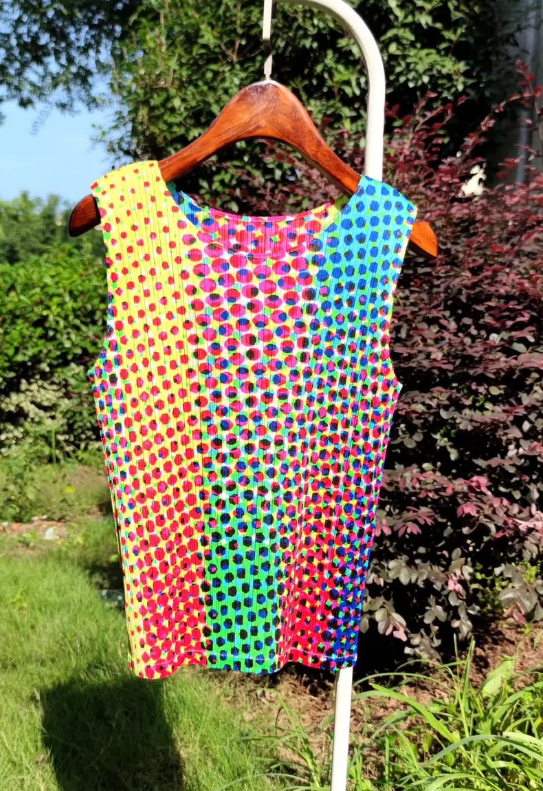Issey Miyake Issey Miyake Rainbow Polka Dot Tank Top - dmc Size US M / EU 48-50 / 2 - 1 Thumbnail