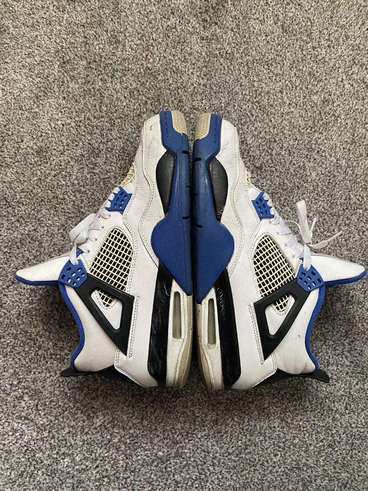 Jordan Brand Air Jordan Retro 4 Motorsport White Blue OG 2017 Size US 9.5 / EU 42-43 - 8 Thumbnail