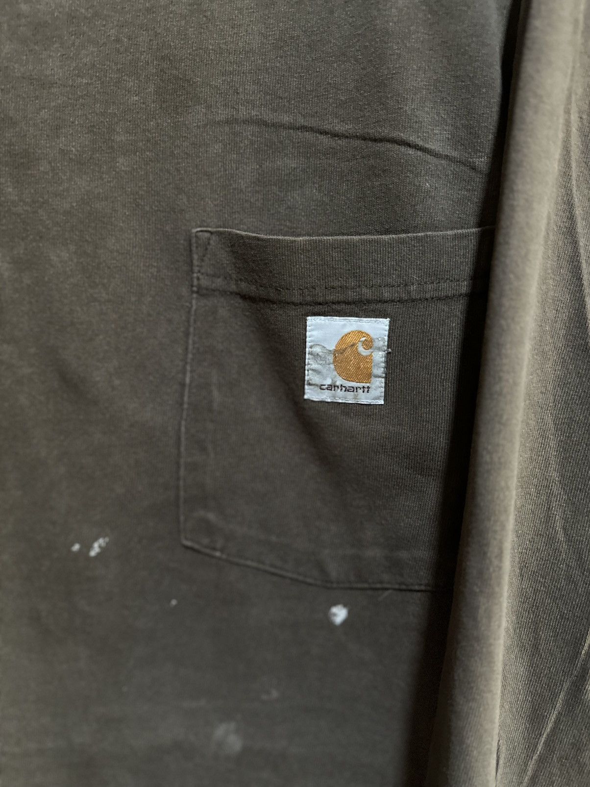 Carhartt Thrashed Vintage Carhartt Long Sleeve Faded Tee Size US XXL / EU 58 / 5 - 2 Thumbnail