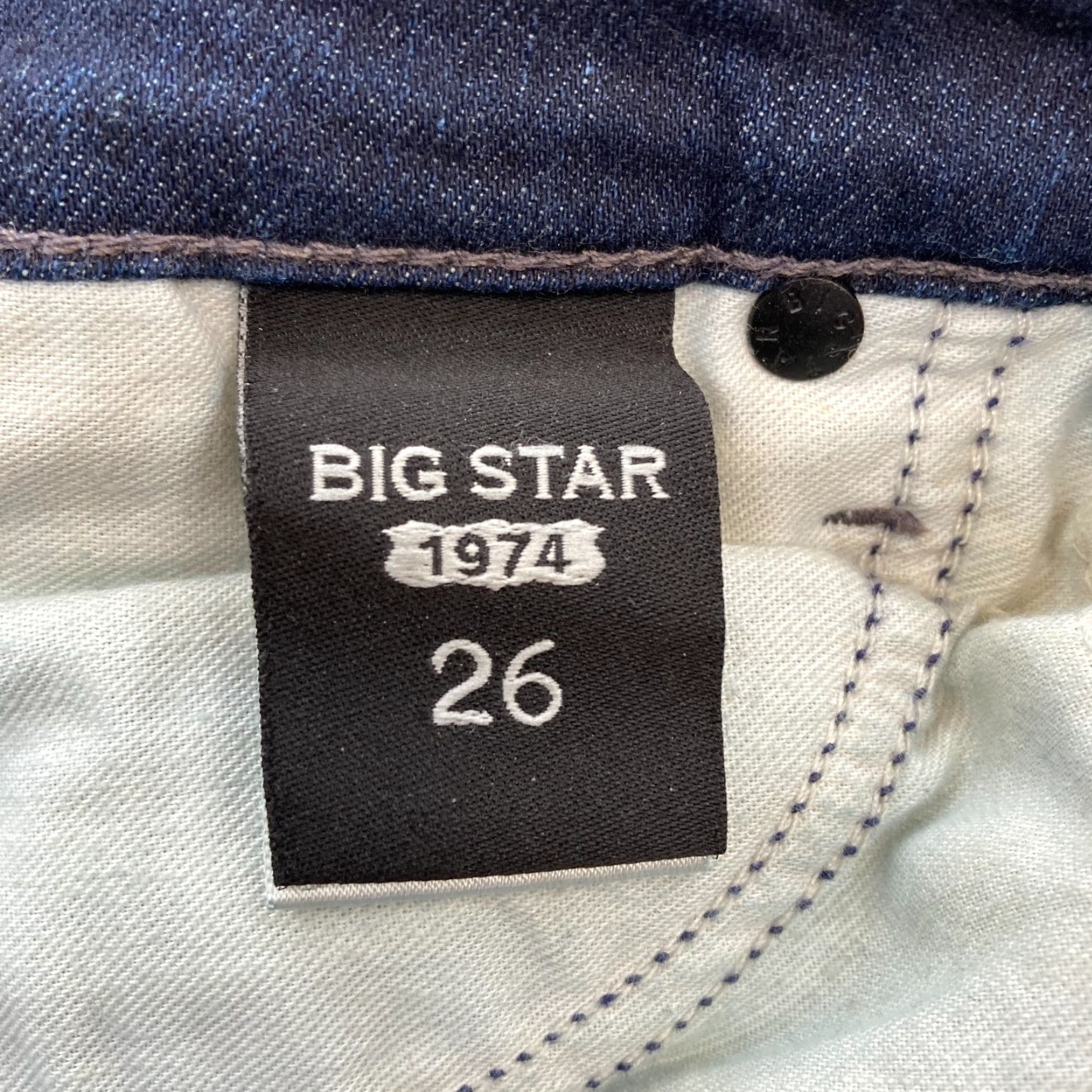 Denime BIG STAR Jeans Women's 26 Andrea Mid Rise Skinny Dark Blue Stretch Denim Western Size 26" / US 2 / IT 38 - 5 Thumbnail