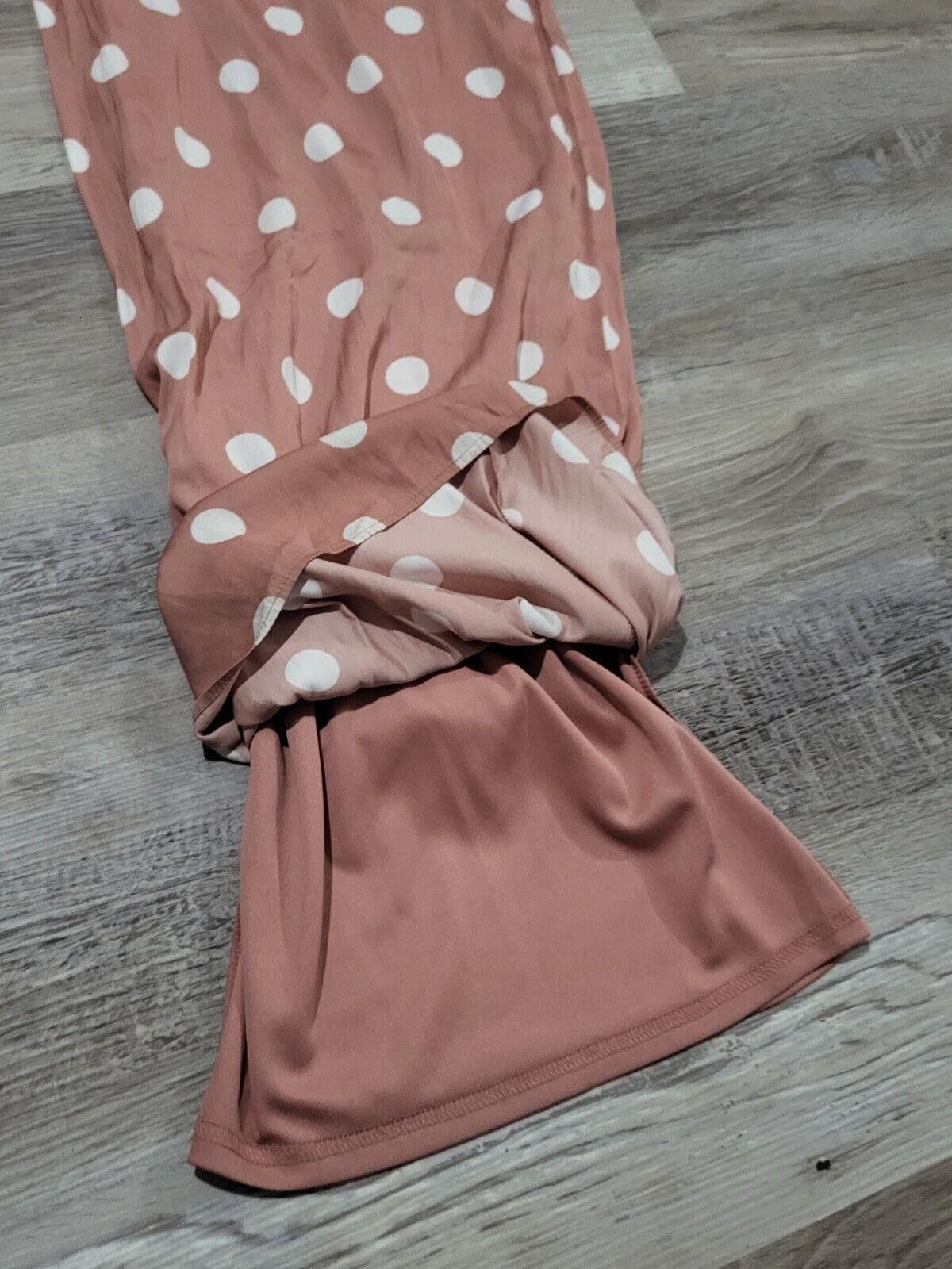 Designer Versona Jumper Medium Pink Polka Dot Pants Belt Romper Size 32" / US 10 / IT 46 - 9 Thumbnail