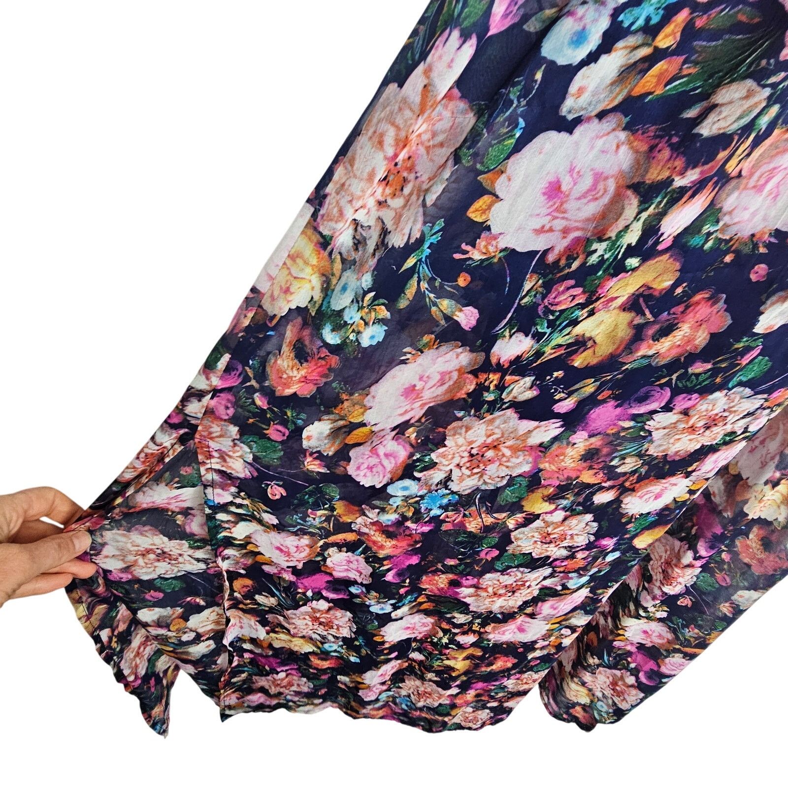 FABI Fate Womens Floral Ruby Maxi Dress Size S Wedding Guest Size S / US 4 / IT 40 - 4 Thumbnail