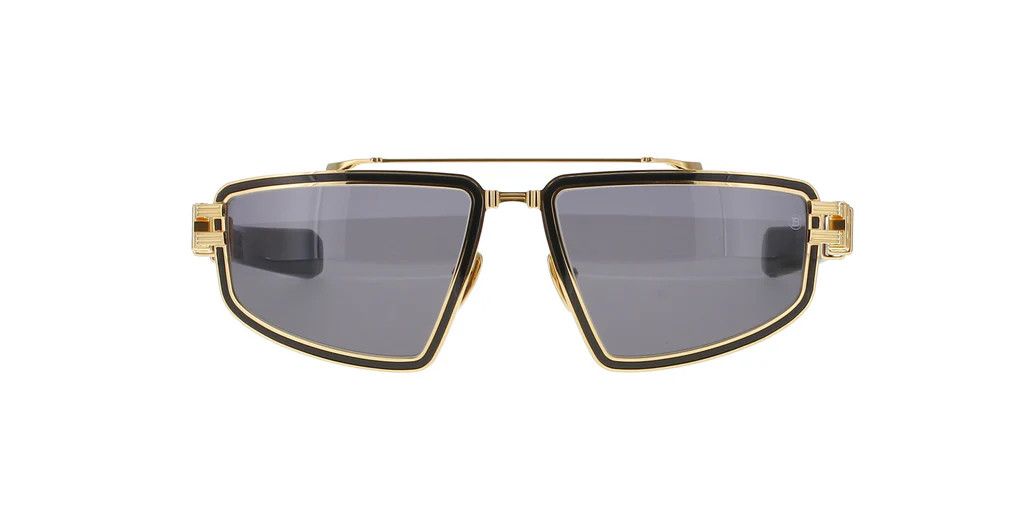 Balmain o1s1wg111025 Size: OS/Rectangle Sunglasses in Black/Grey Size ONE SIZE - 1 Thumbnail