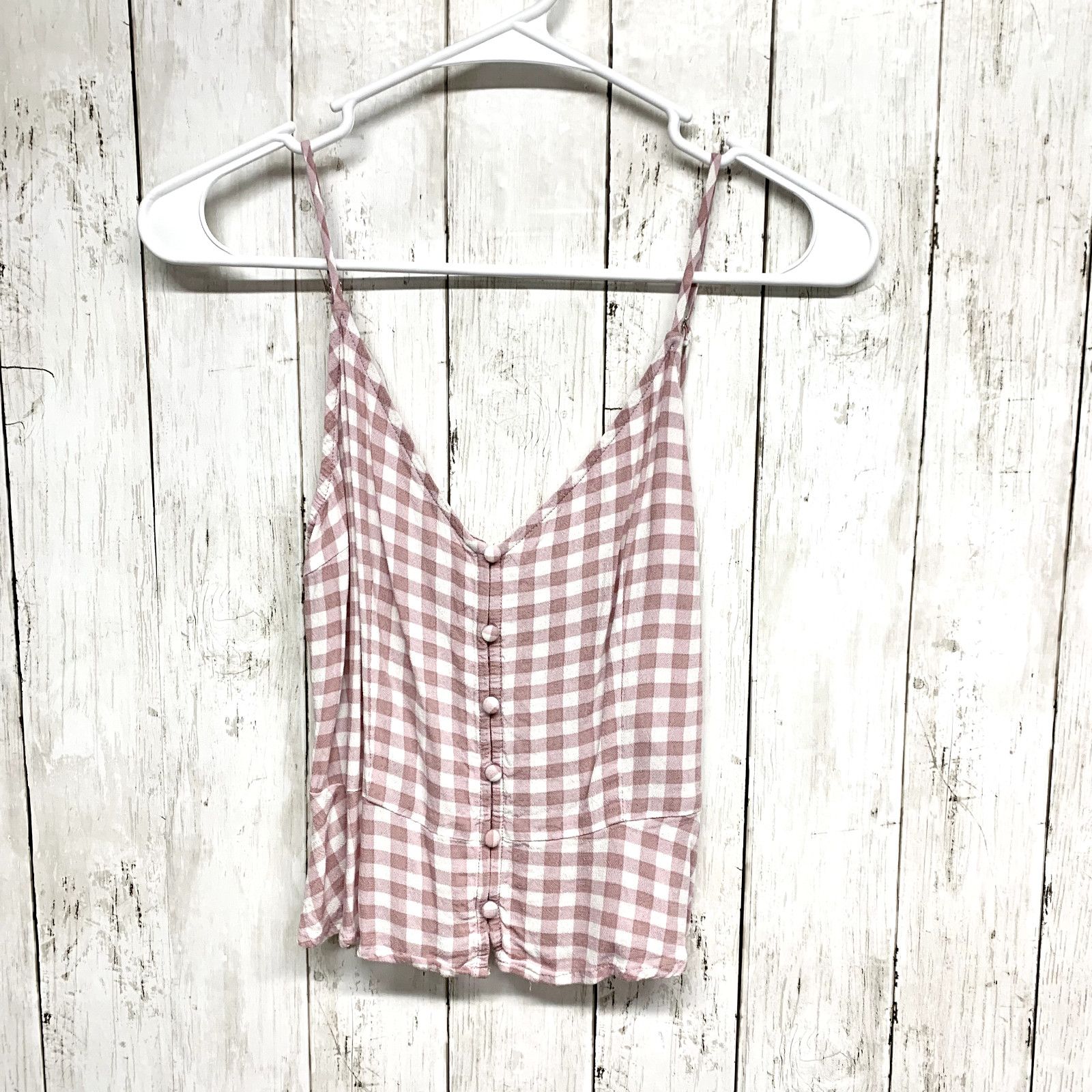 Other Sophie Rue Tank Top Size MD V Neck Plaid Pink Button Down Size M / US 6-8 / IT 42-44 - 1 Thumbnail