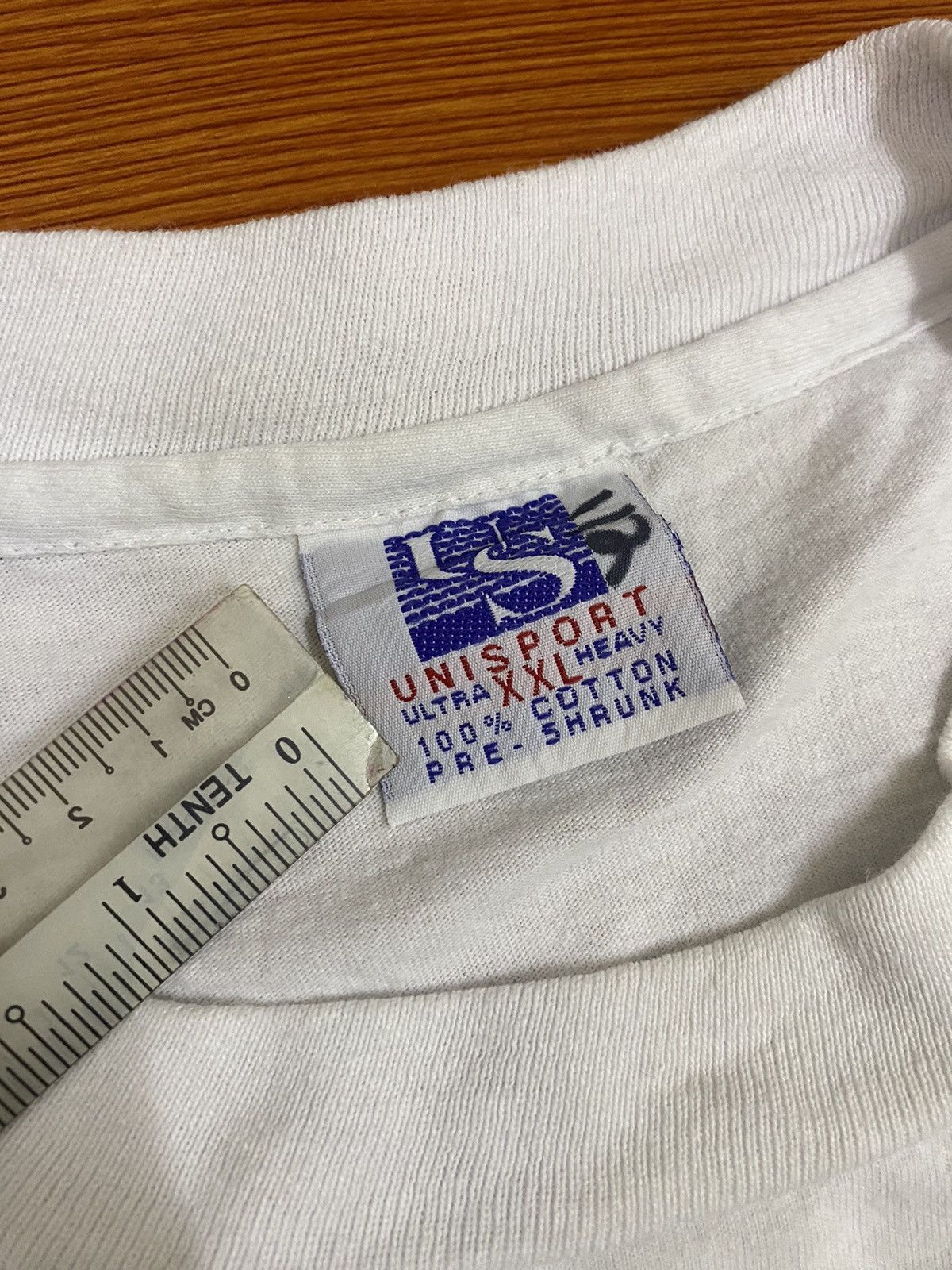 Vintage Vintage University Sportwear Corp Over Print Tee Size US XL / EU 56 / 4 - 4 Thumbnail