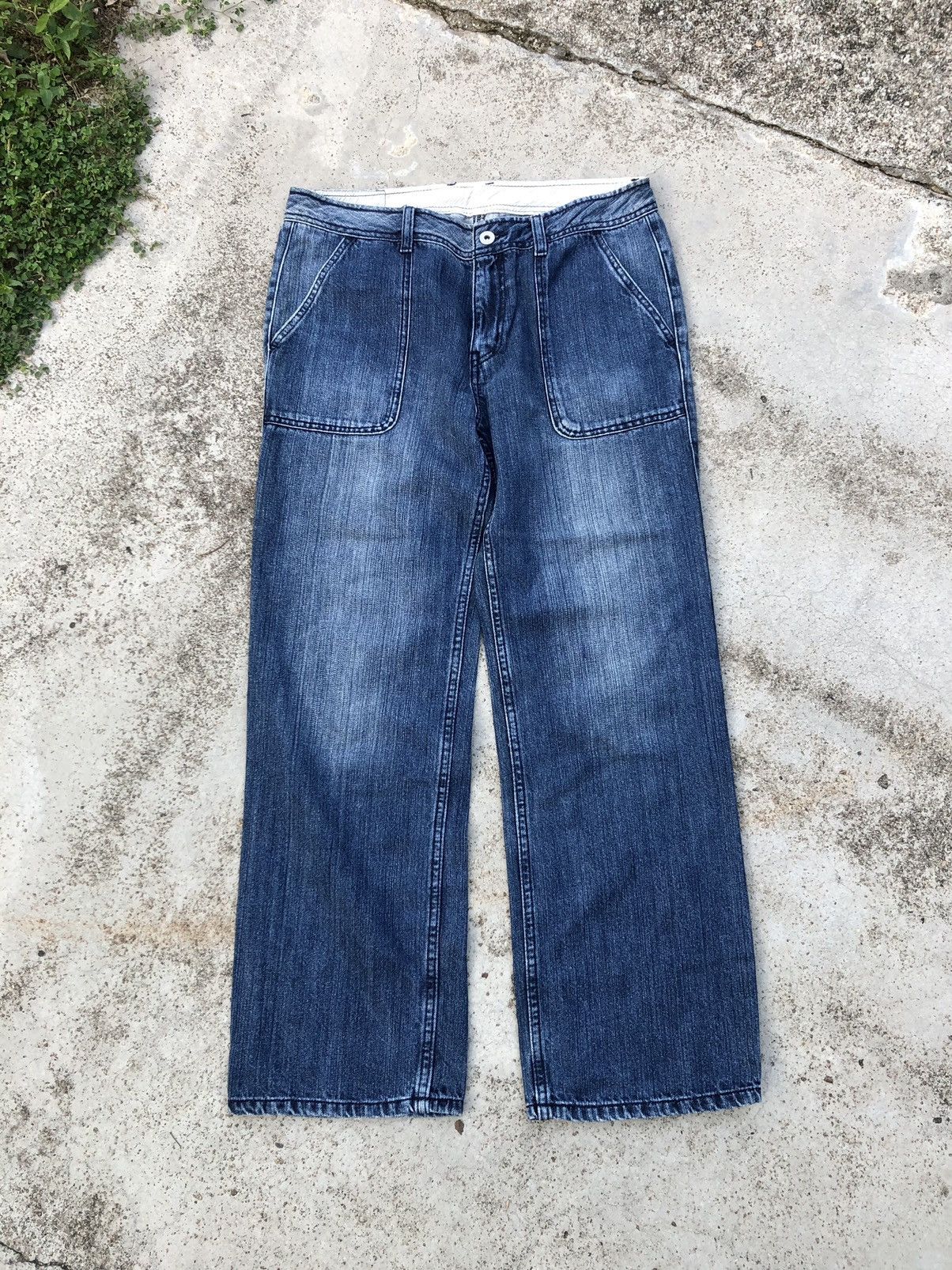 Hypebeast WIDE LEG⚡️⚡️NUSY JEANS BAKER PANT Size US 31 - 1 Thumbnail