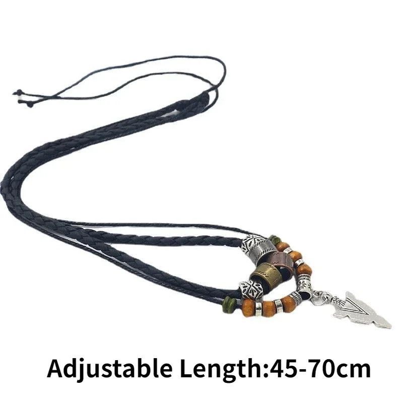 Jewelry × Vintage Stacked Artificial Leather Rope Beaded Necklace Size ONE SIZE - 5 Thumbnail