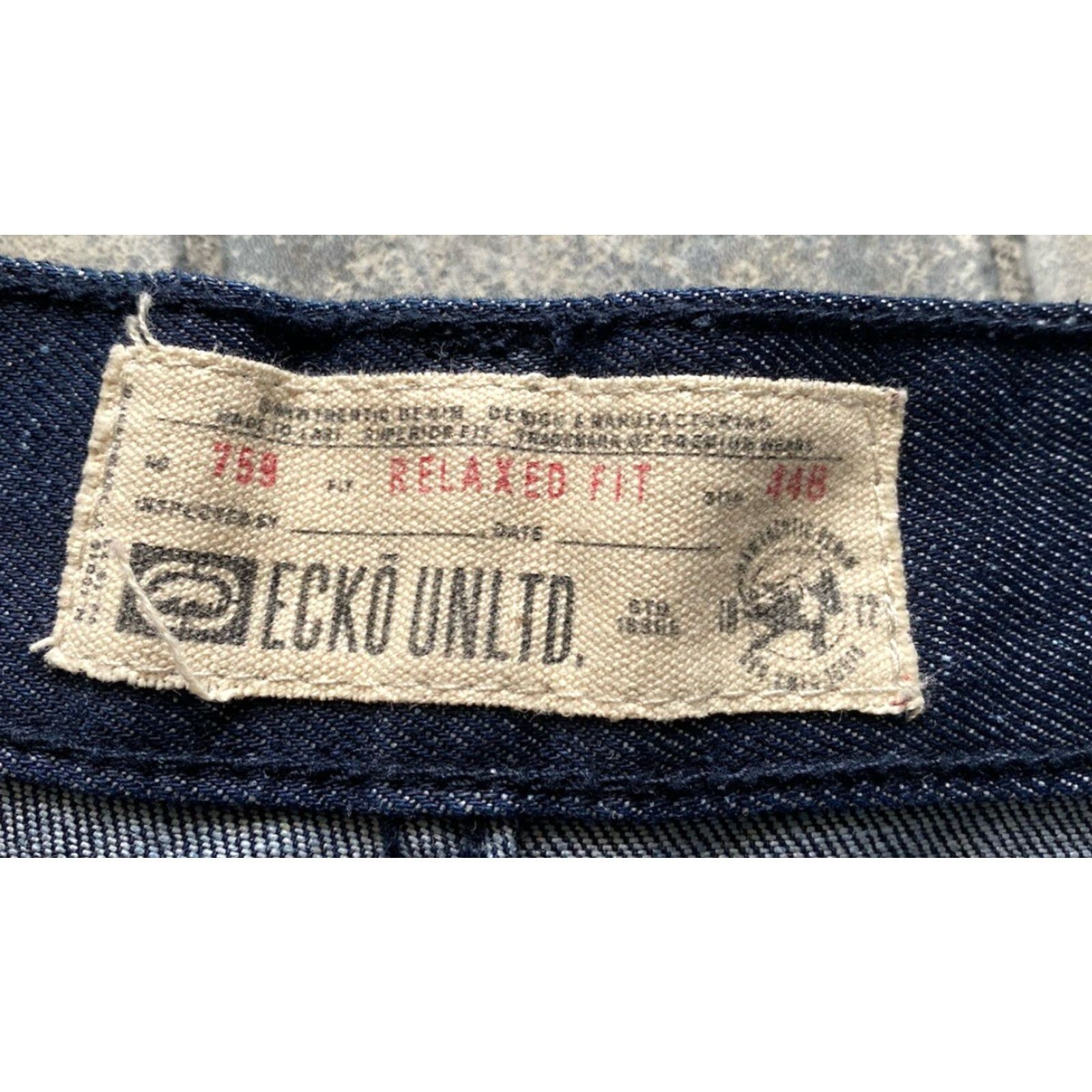 Ecko Unltd. VINTAGE Ecko Unltd. Jeans Pants Dark Blue Relaxed Fit 44B 1972 5-Pocket Denim VTG Mens Size US 44 / EU 60 - 3 Thumbnail