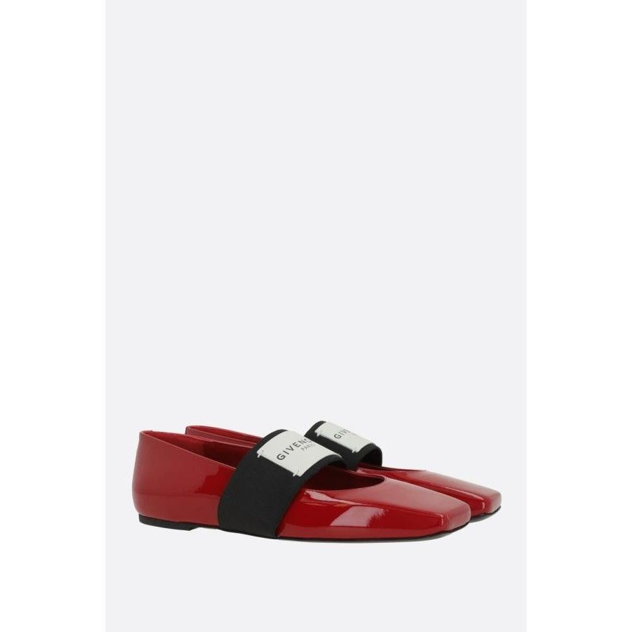 Givenchy GIVENCHY Red Leather Sliced Square Ballerinas New & Authenti Size US 7.5 / IT 37.5 - 2 Thumbnail