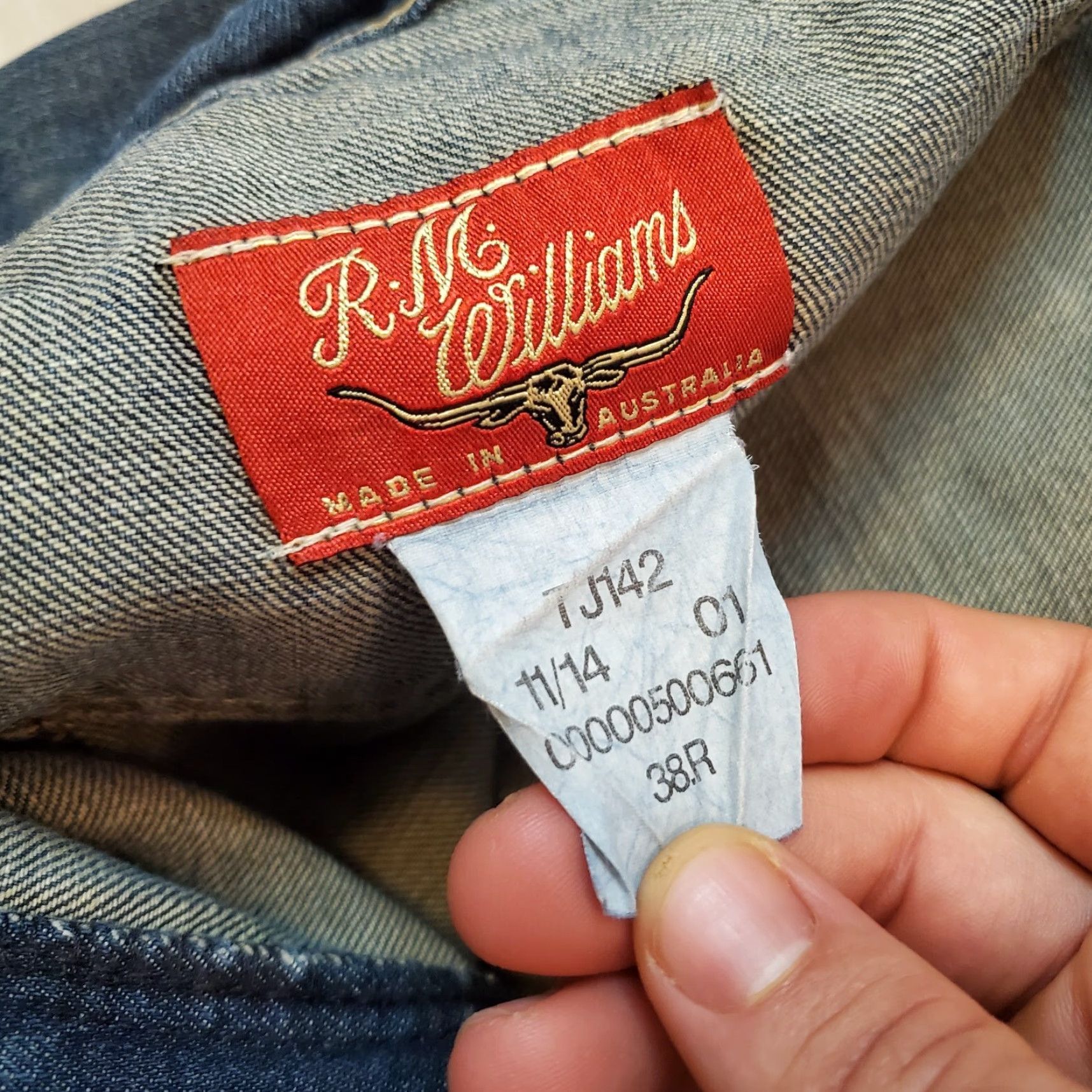 Vintage R.M. Williams Jeans 38 Regular Bootcut 5-Pocket Blue Cotton Made In Australia Mens Size US 38 / EU 54 - 5 Thumbnail