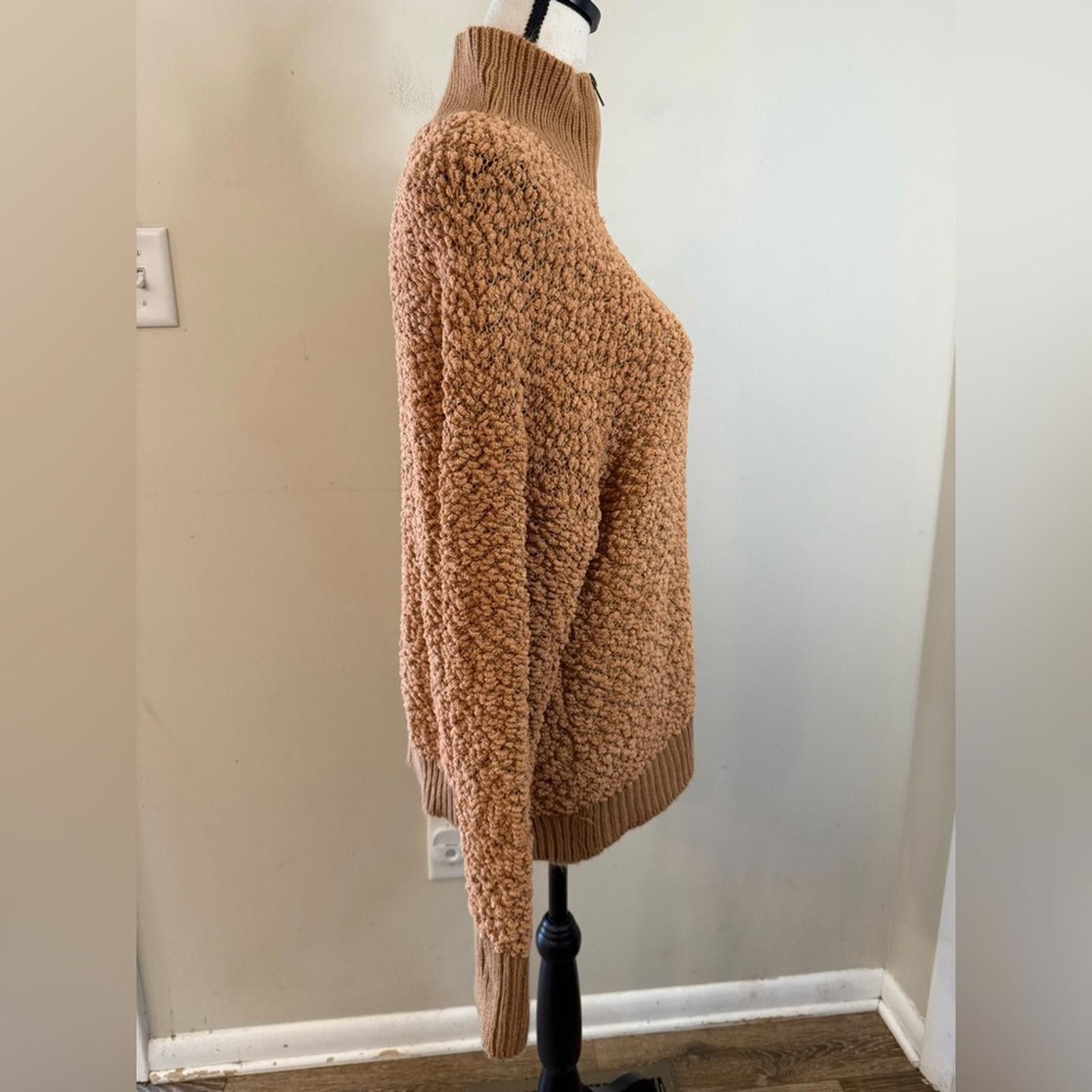 Other Vintage Havana brown textured turtleneck sweater SZ LG Size L / US 10 / IT 46 - 2 Thumbnail
