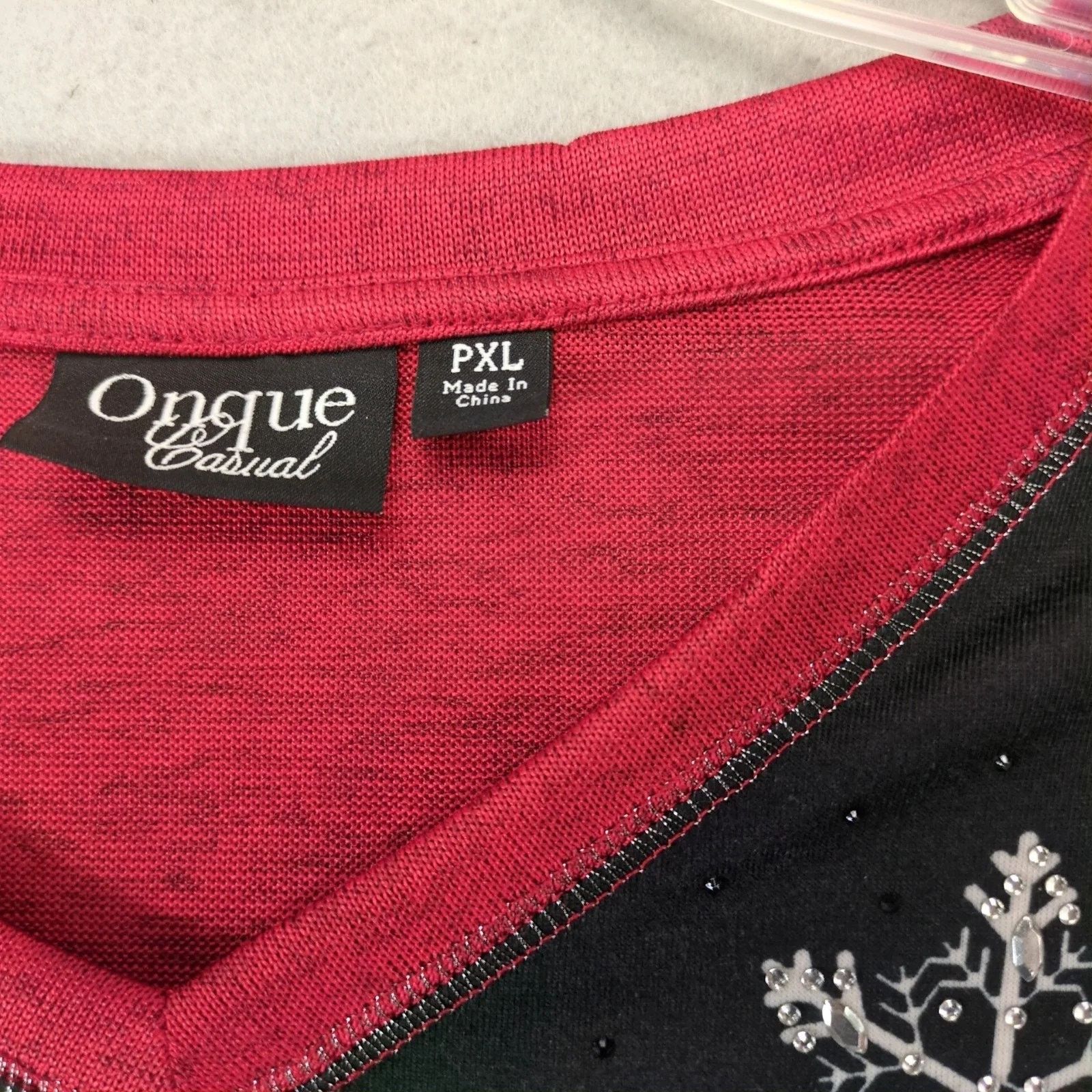 Other Onque Casual Santa Gnomes Holiday Shirt Top Embellished XL Size XL / US 12-14 / IT 48-50 - 3 Thumbnail