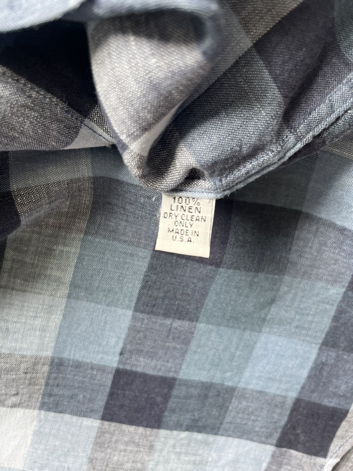Other Union Made linen blue check shirt Size US S / EU 44-46 / 1 - 3 Thumbnail