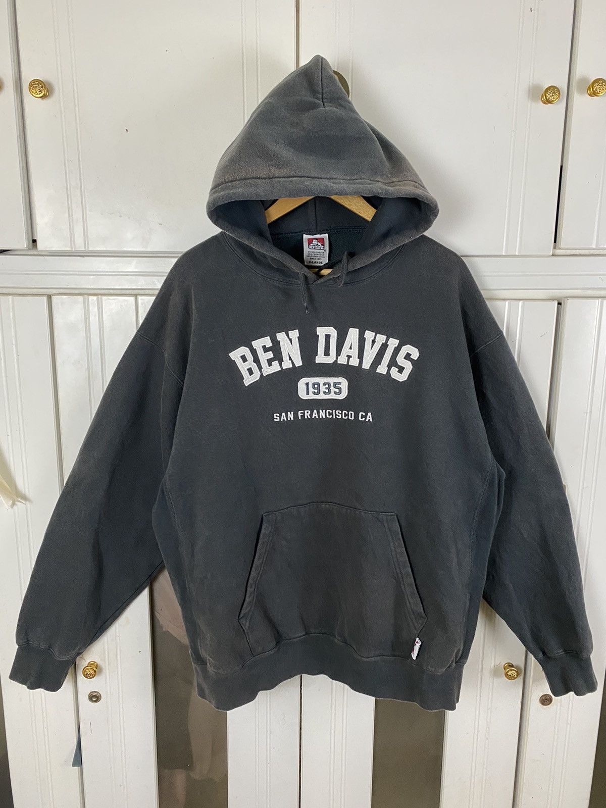 image of Ben Davis Spellout Hoodies in Grey, Men's (Size XL)