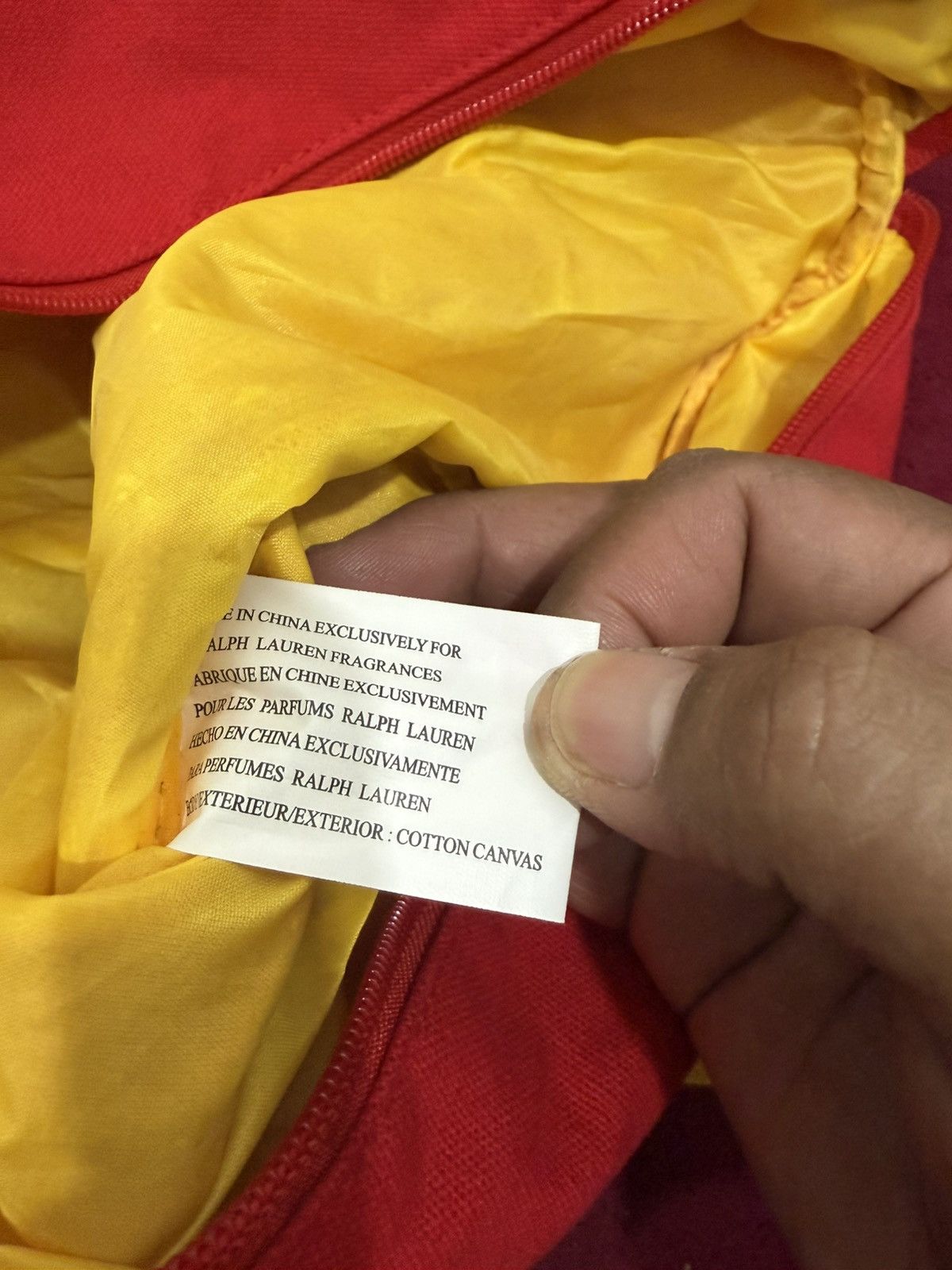 RRL Ralph Lauren Polo Ralph Lauren Large Duffel Bag, Red Big Logo Number 2 Size ONE SIZE - 5 Thumbnail