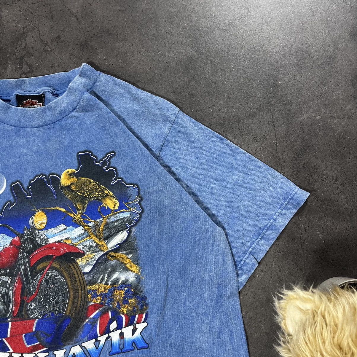 Harley Davidson Vintage 90s Harley Davidson Moto Biker Reykjavik Tee Tshirt Size US M / EU 48-50 / 2 - 5 Thumbnail