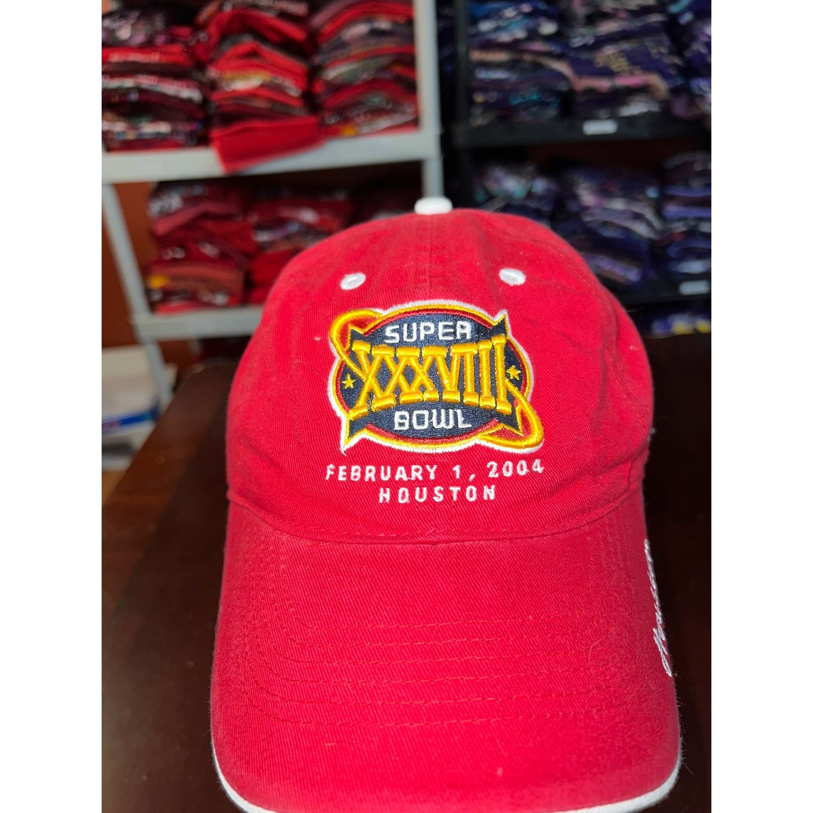 Reebok Super Bowl Hat 38 2004 New England Patriots Reebok NFL Cap Size ONE SIZE - 2 Thumbnail