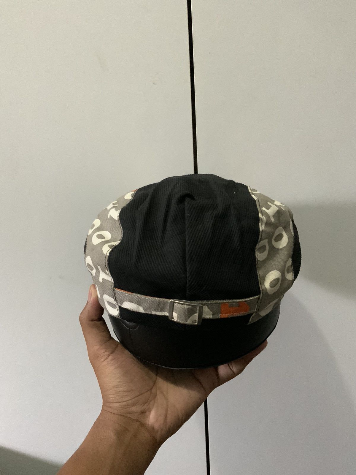 Hat Club Corduroi Black Numbers Flat Beretta Hat Size ONE SIZE - 3 Thumbnail