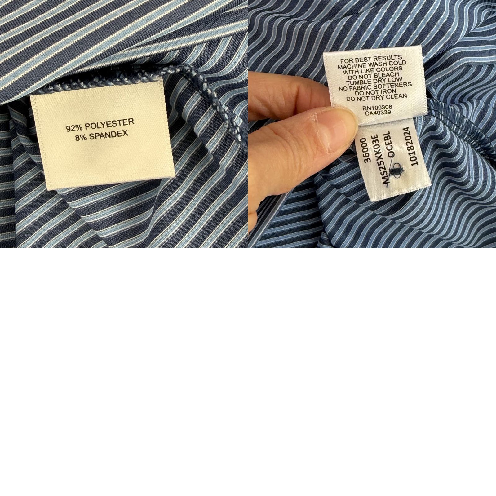 Peter Millar Peter Millar Crown Crafted Ambrose Performance Jersey Polo Shirt Men XL Blue Striped Polo Shirt NWT CXG-DS Size US XL / EU 56 / 4 - 8 Thumbnail