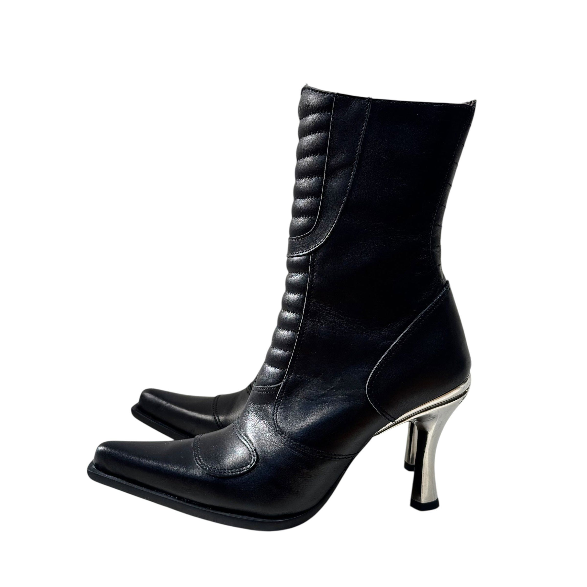 Vetements Vetements x New Rock Quilted Leather Ankle Boots Size US 8 / IT 38 - 1 Thumbnail