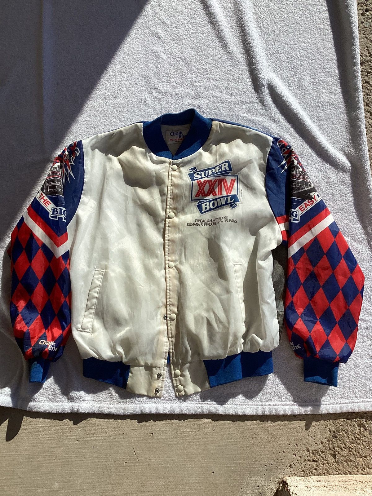 Chalk Line Vtg 1990 Super Bowl Louisiana city AOP chalk line jacket Size US XL / EU 56 / 4 - 1 Thumbnail