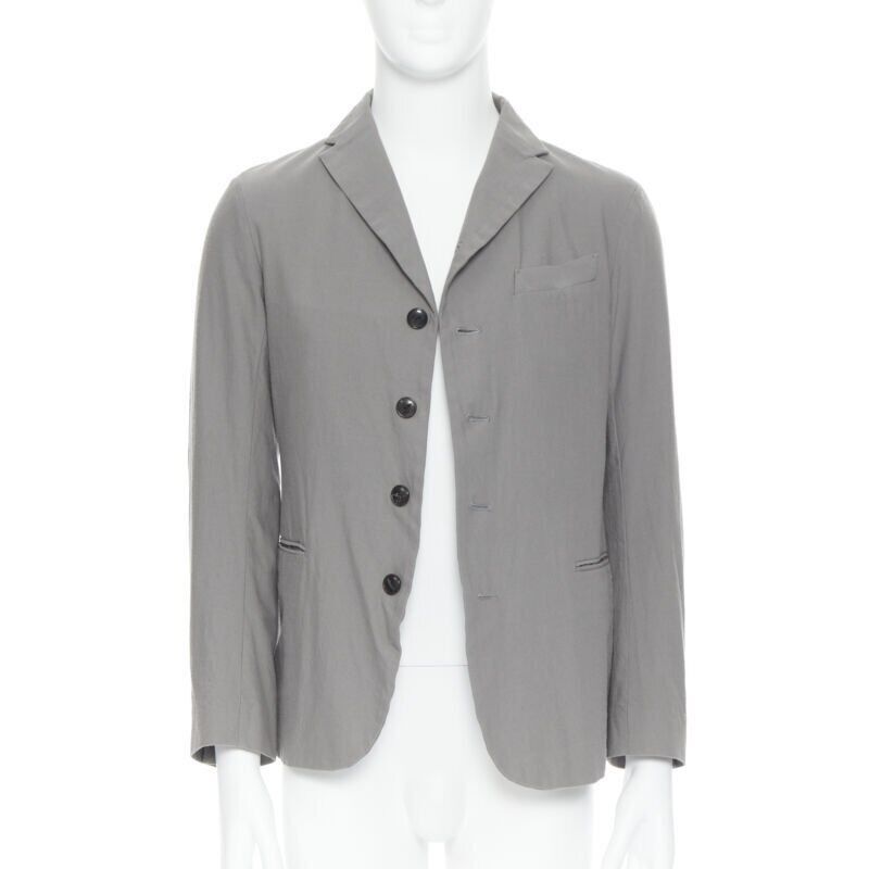 Arts & Science ARTS & SCIENCE grey cotton blend 4-button short collar casusal blazer jacket JP2 Size 46R - 1 Thumbnail