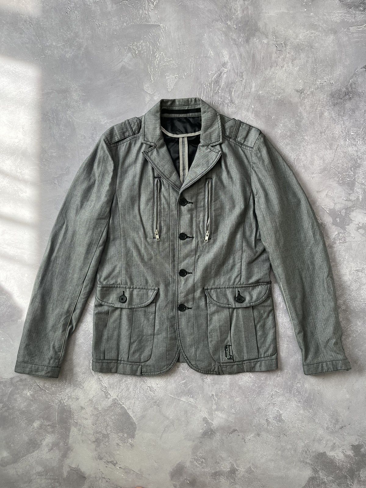 Diesel RARE DIESEL PROJECT 78 NYLON HERRINGBONE BLAZER JACKET M Size US M / EU 48-50 / 2 - 1 Thumbnail