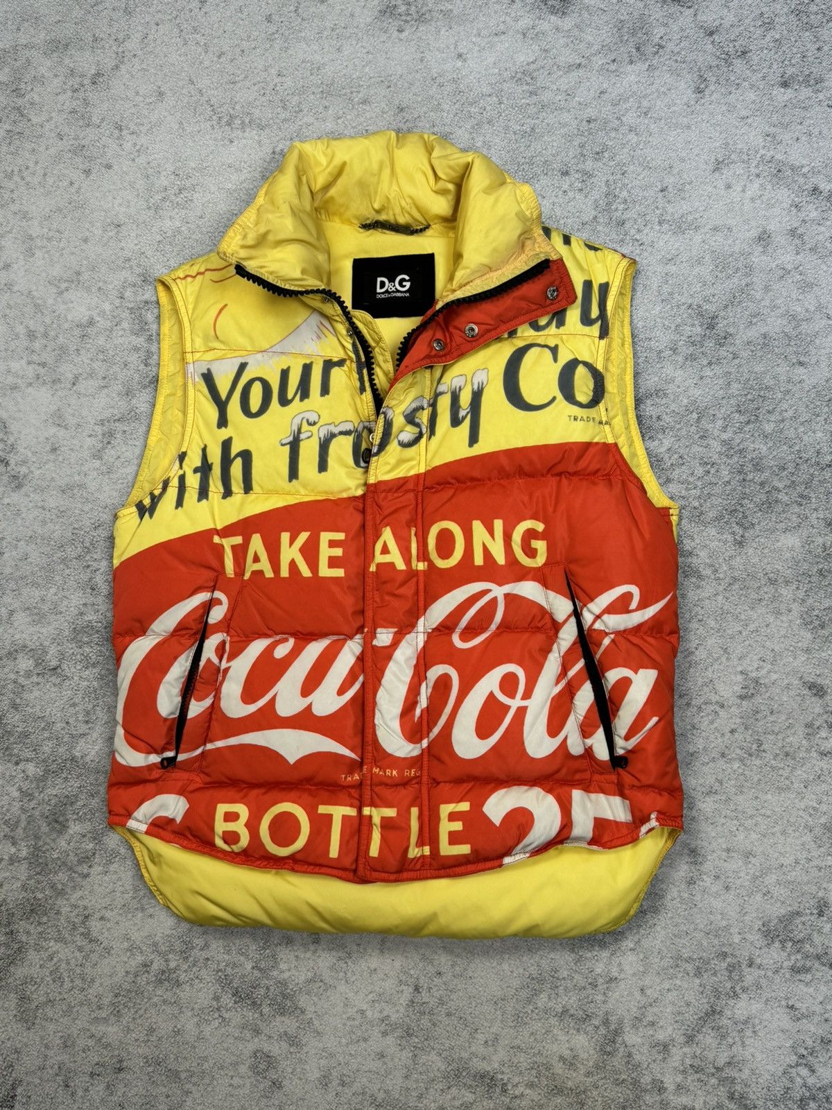 image of Extremely Dolce Gabbana X Coca Cola Puffer Vest 2011, Men's (Size Medium)