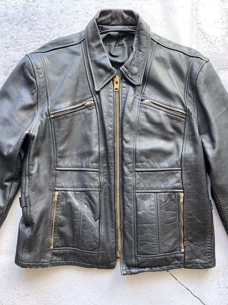 Other Steinmark men’s rare leather motorcycle jacket talon zipper Size US S / EU 44-46 / 1 - 2 Thumbnail