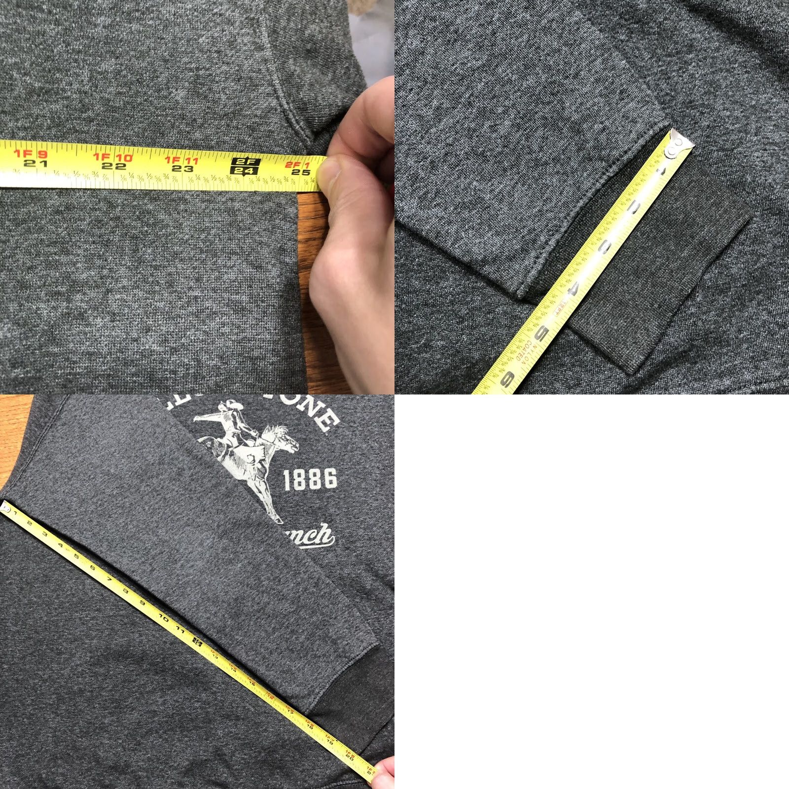 Vintage Yellowstone Dutton Ranch Sweatshirt Pullover Mens Gray XL Crewneck Cotton Heritage Size US XL / EU 56 / 4 - 8 Thumbnail