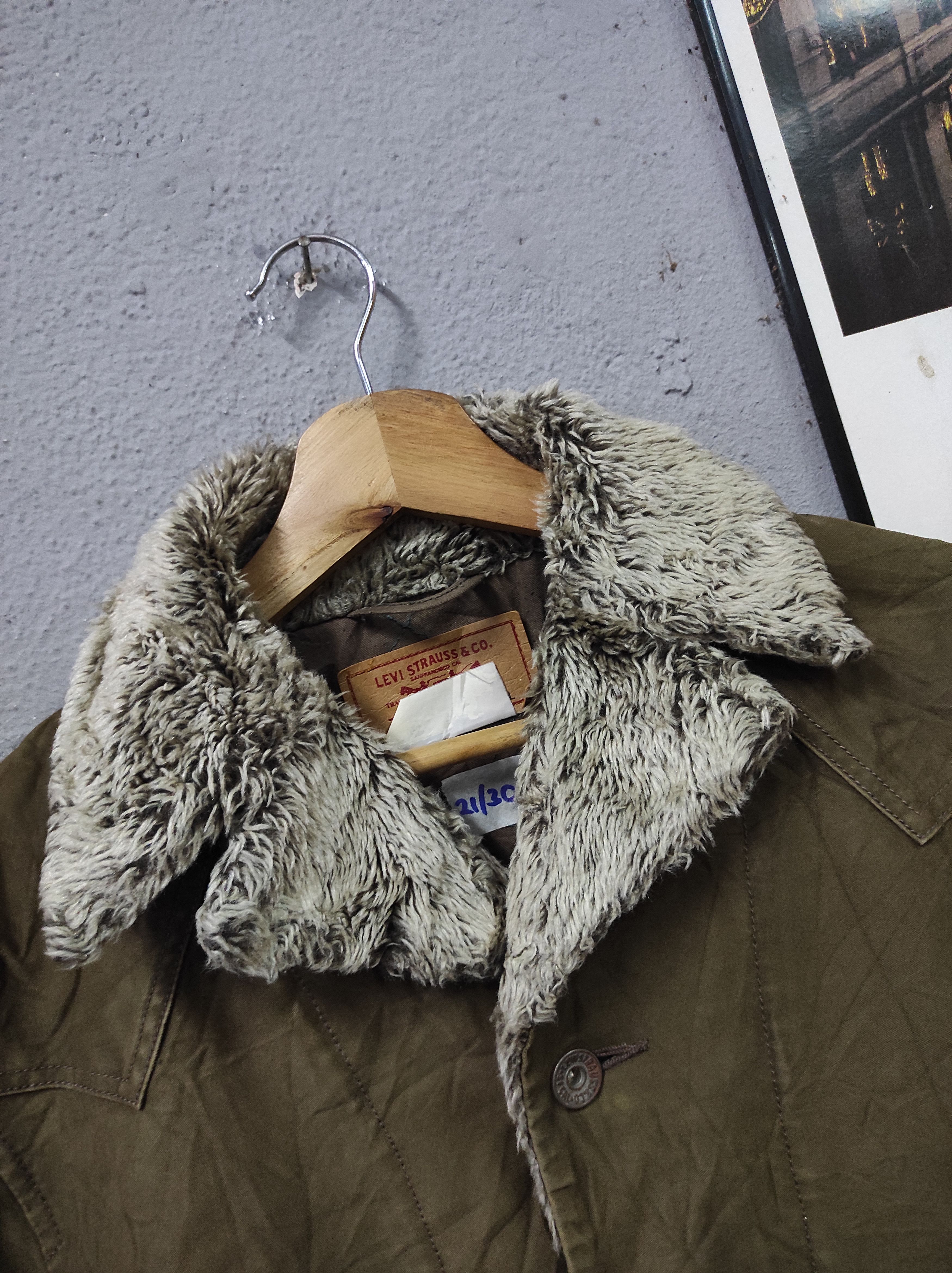 Japanese Brand × Levi's LEVI'S STYLE MILITARY SHERPA COLLAR JACKET DISTRESSED Size L / US 10 / IT 46 - 4 Thumbnail