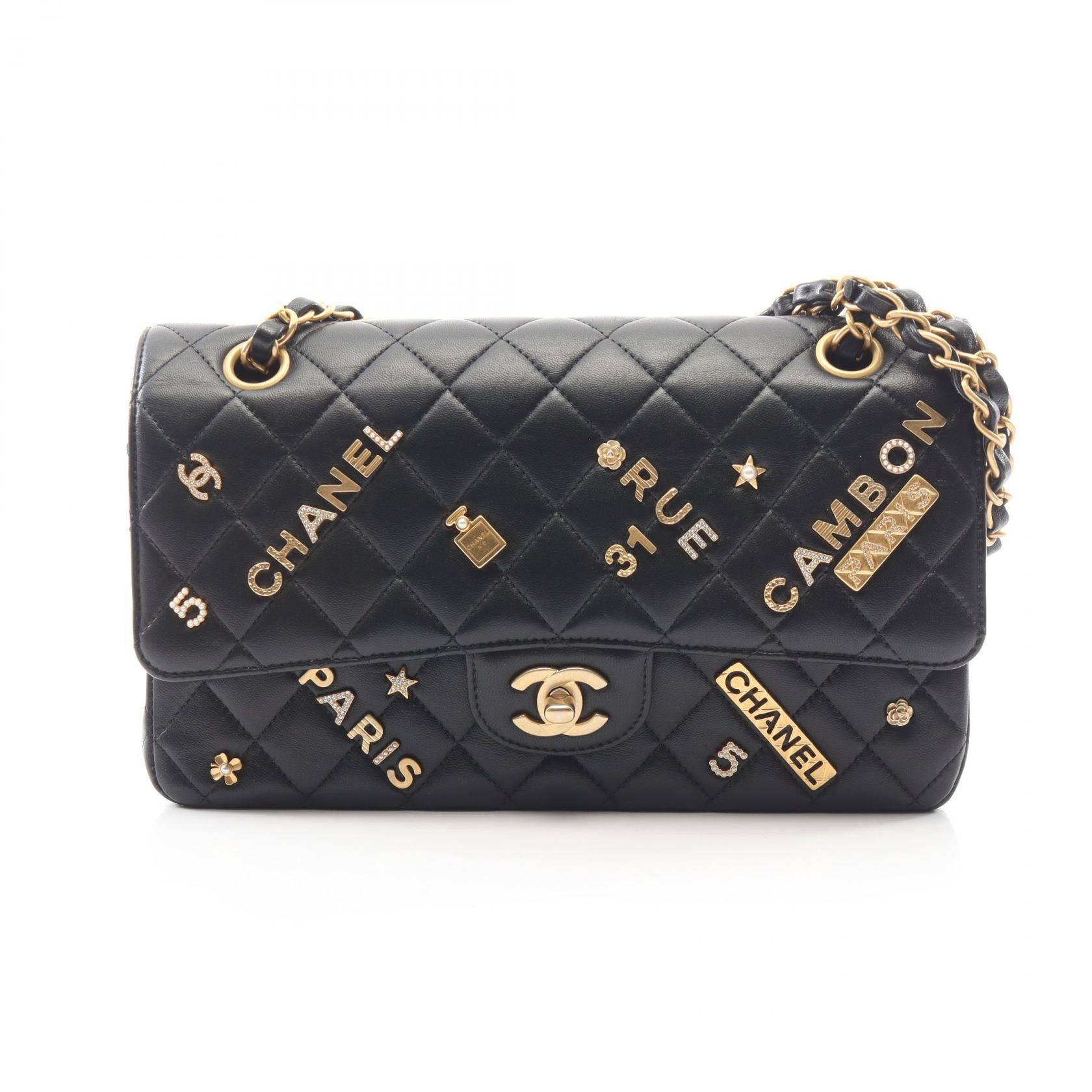 Chanel Chanel CHANEL Matelasse W Flap Lambskin Shoulder Bag Leather Shoulder Bag A01112 DUTY FREE for USA Size ONE SIZE - 1 Thumbnail