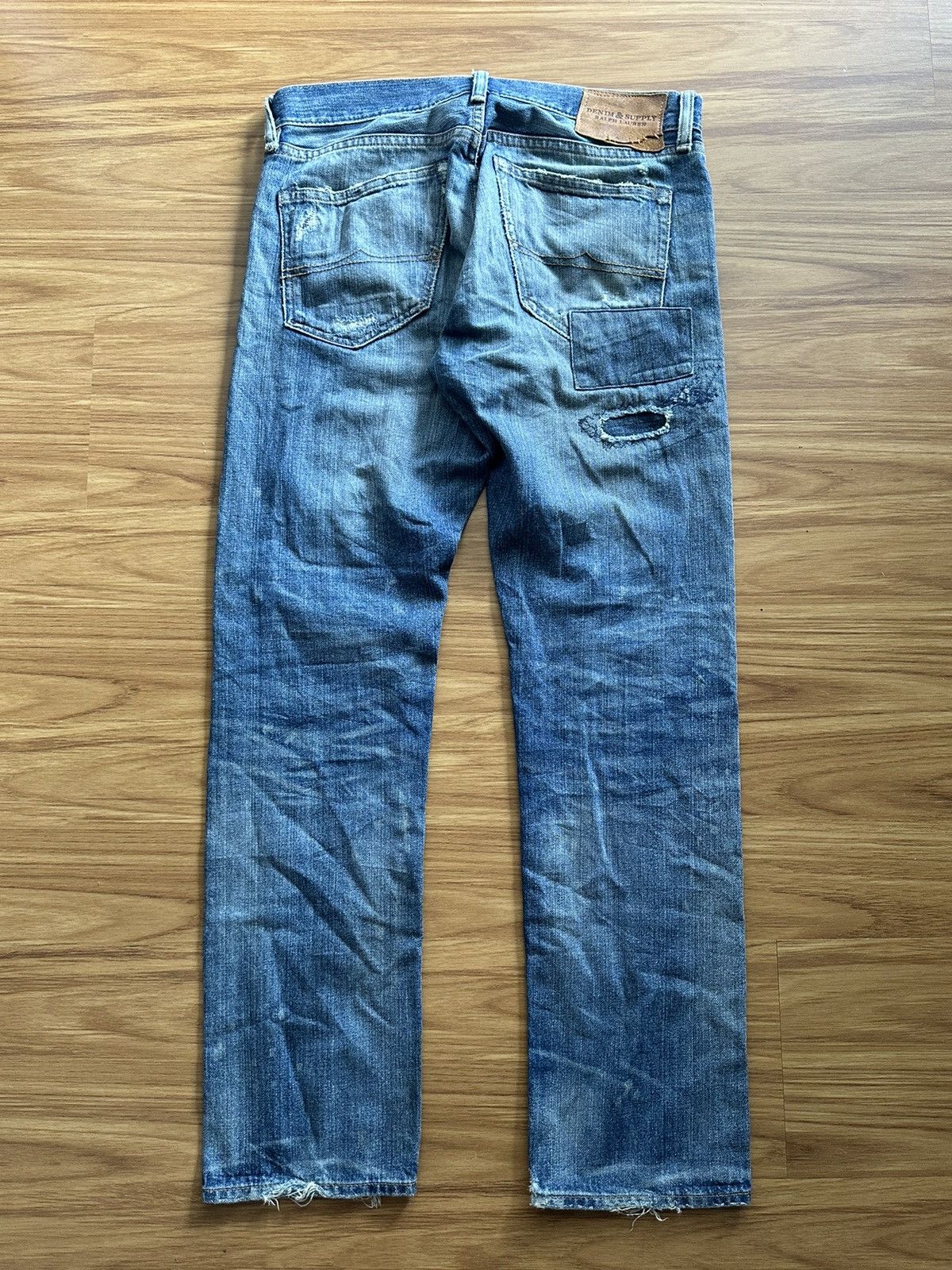 Polo Ralph Lauren Polo Ralph Lauren Slim Distressed Patchwork Jeans Size US 31 - 16 Thumbnail